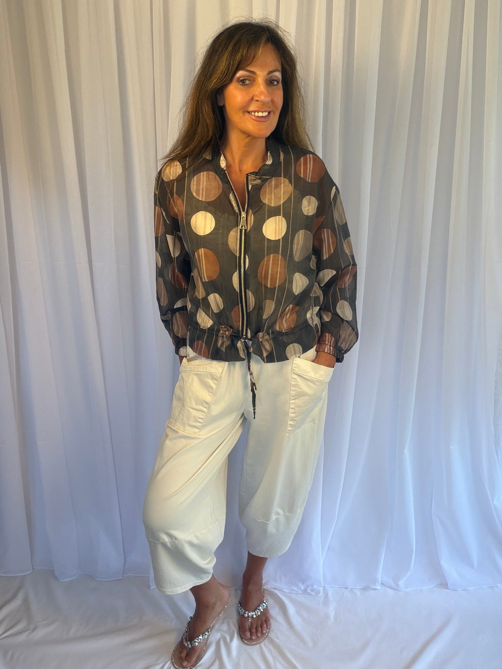 Spotty bomber jacket