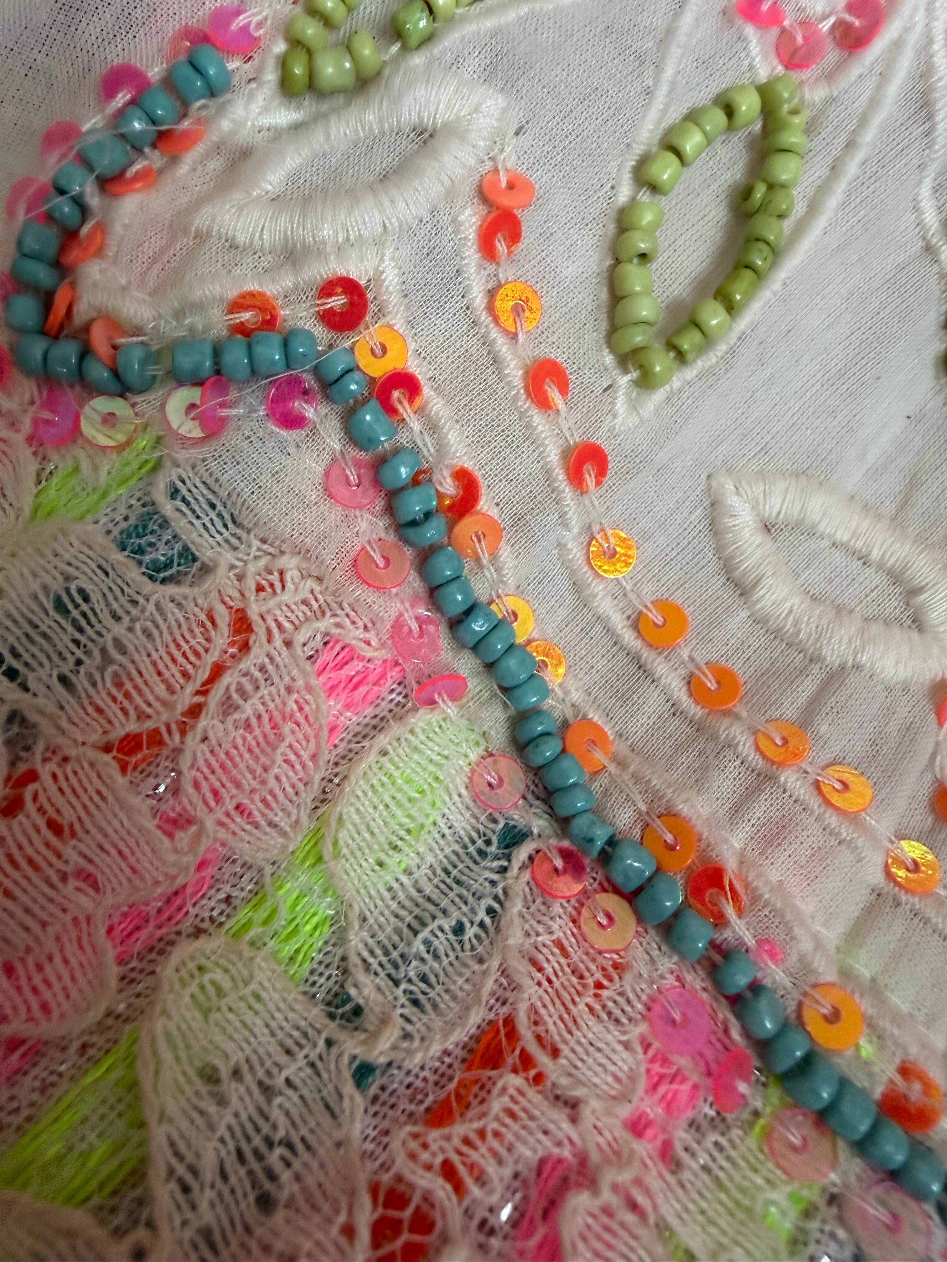 Tanisha Boho cream dream maxi (with fab colour trim)