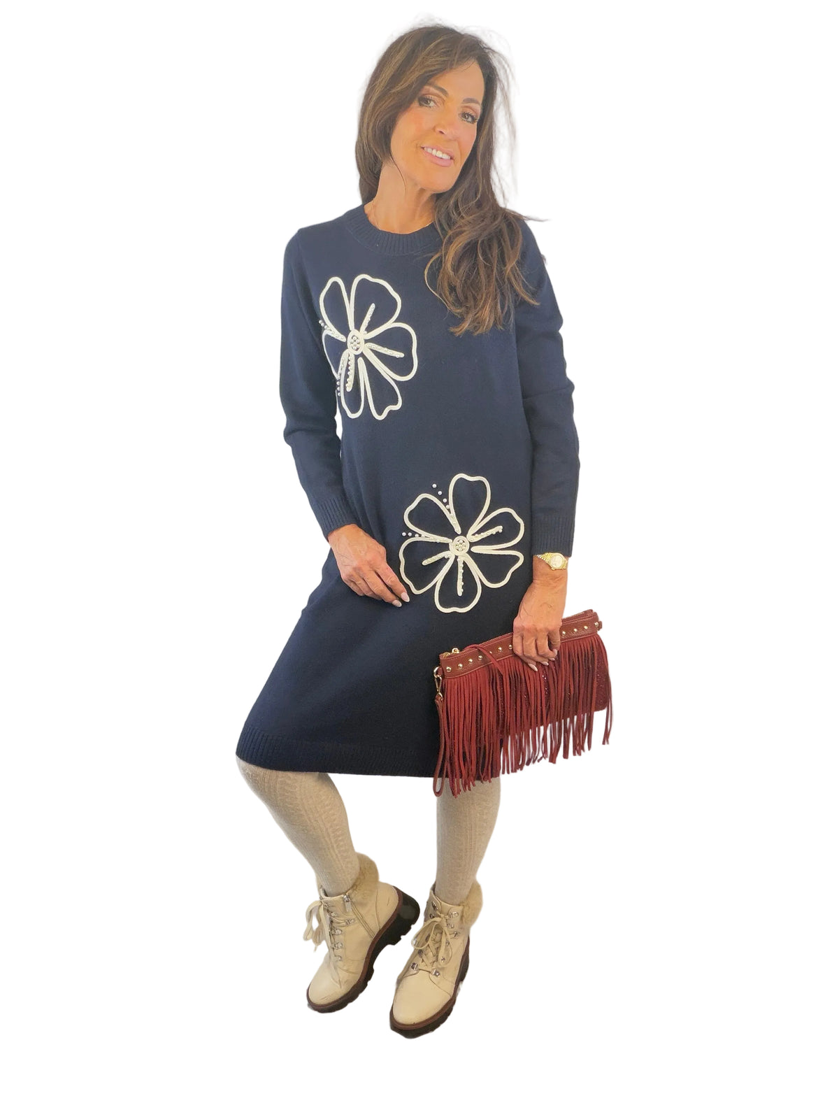 Flora Embroidered Knit Dress 10-14/16
