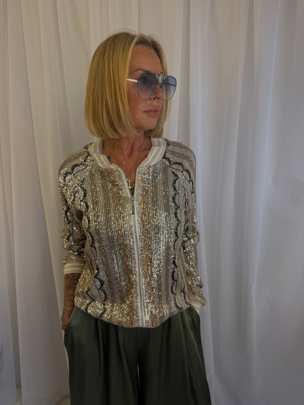 Sola dazzler sequin jacket