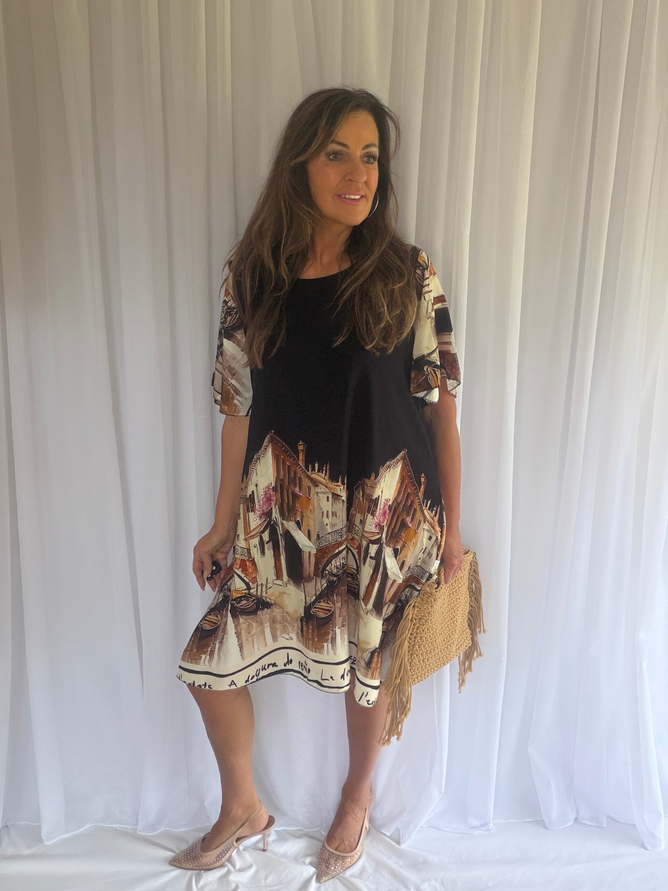 Venice cap sleeve dress