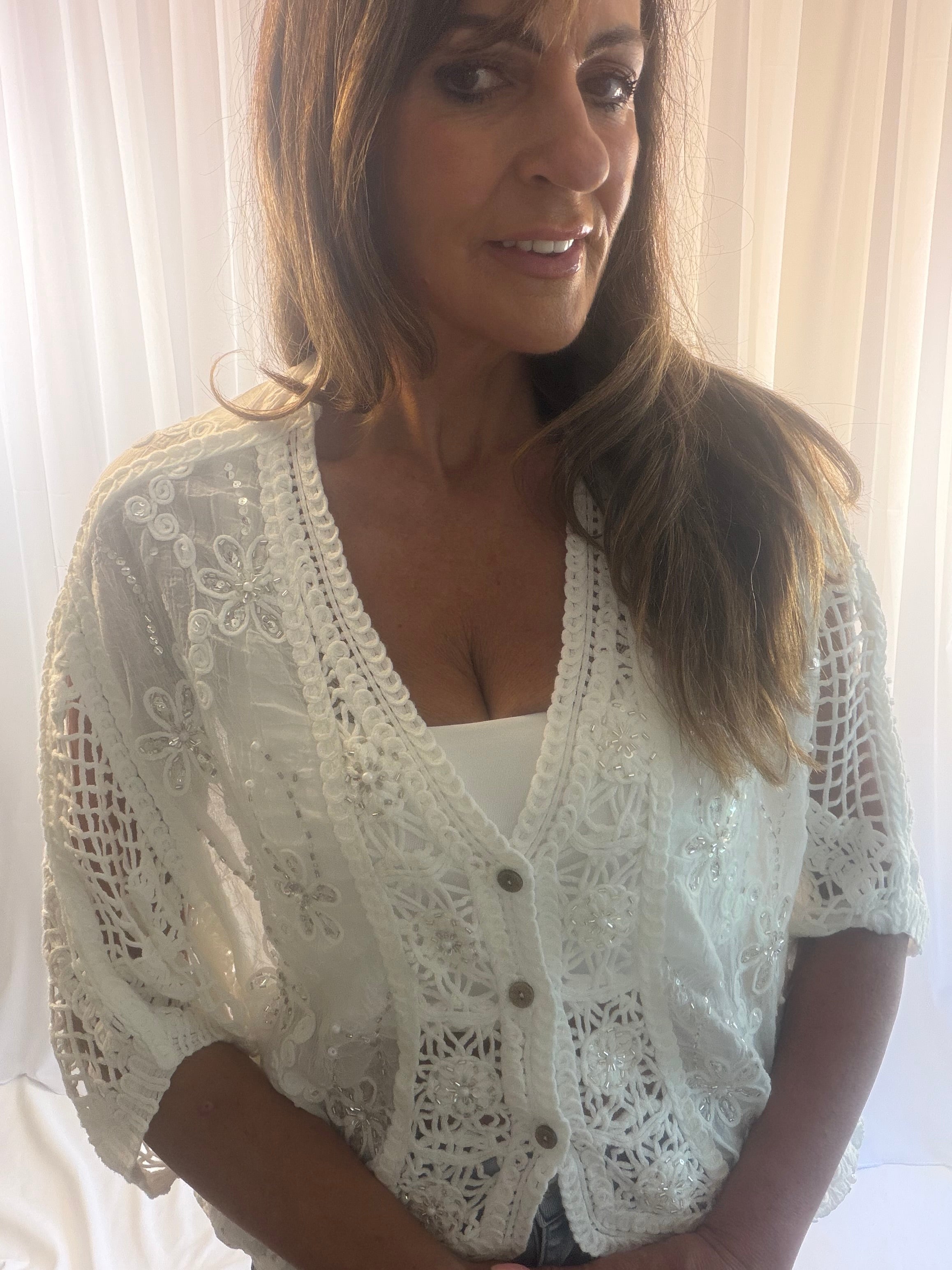 Isla the batwing embellished cardigan