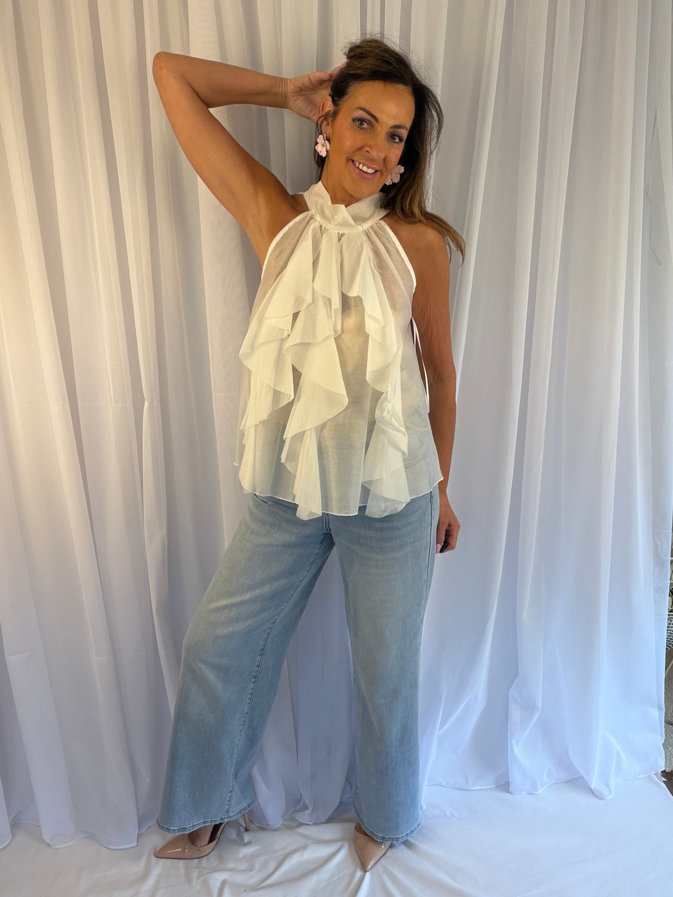 ‘Russella ruffle top