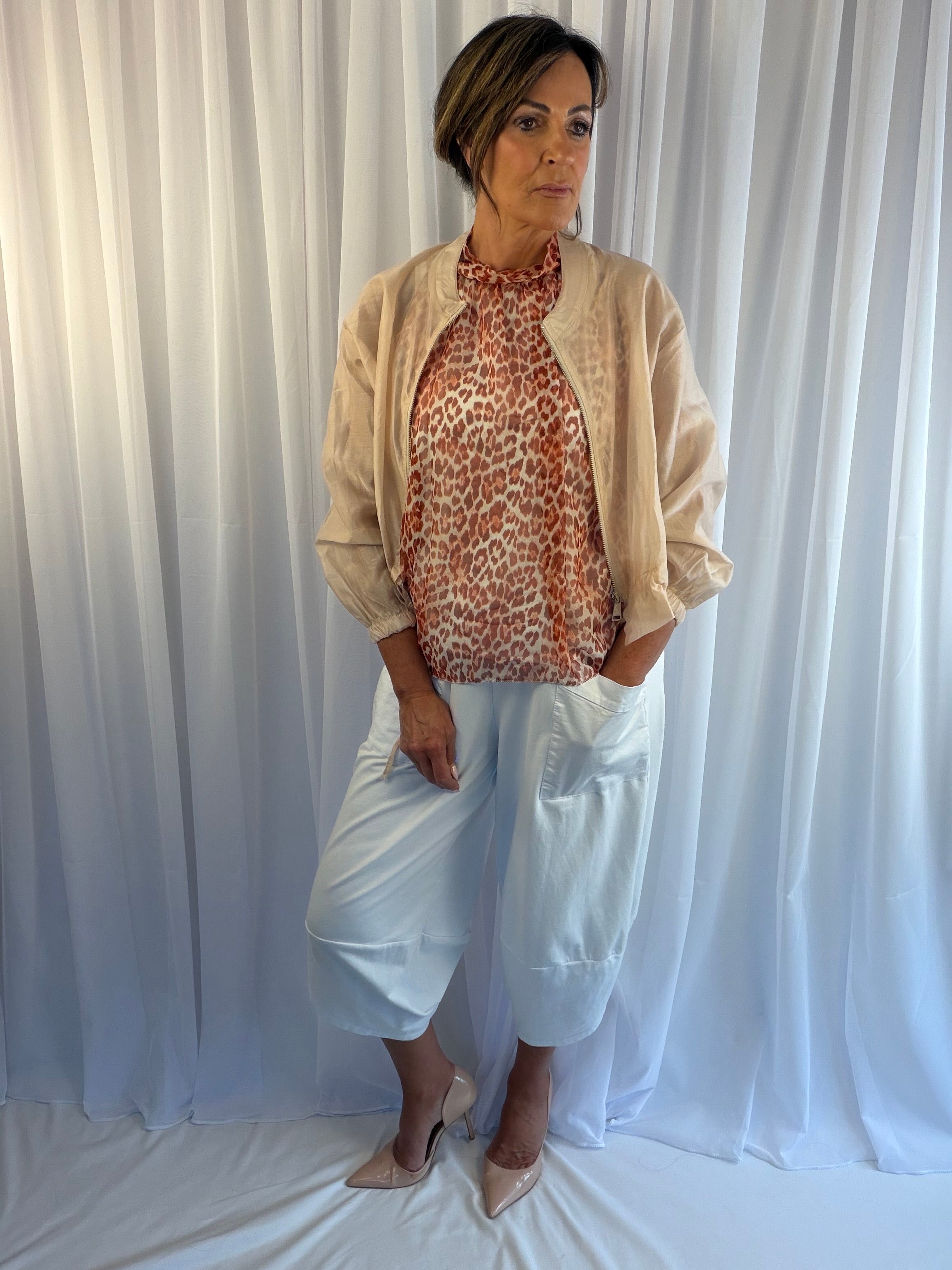 Sue the animal print halter neck top