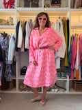 Pink sorbet shell kaftan