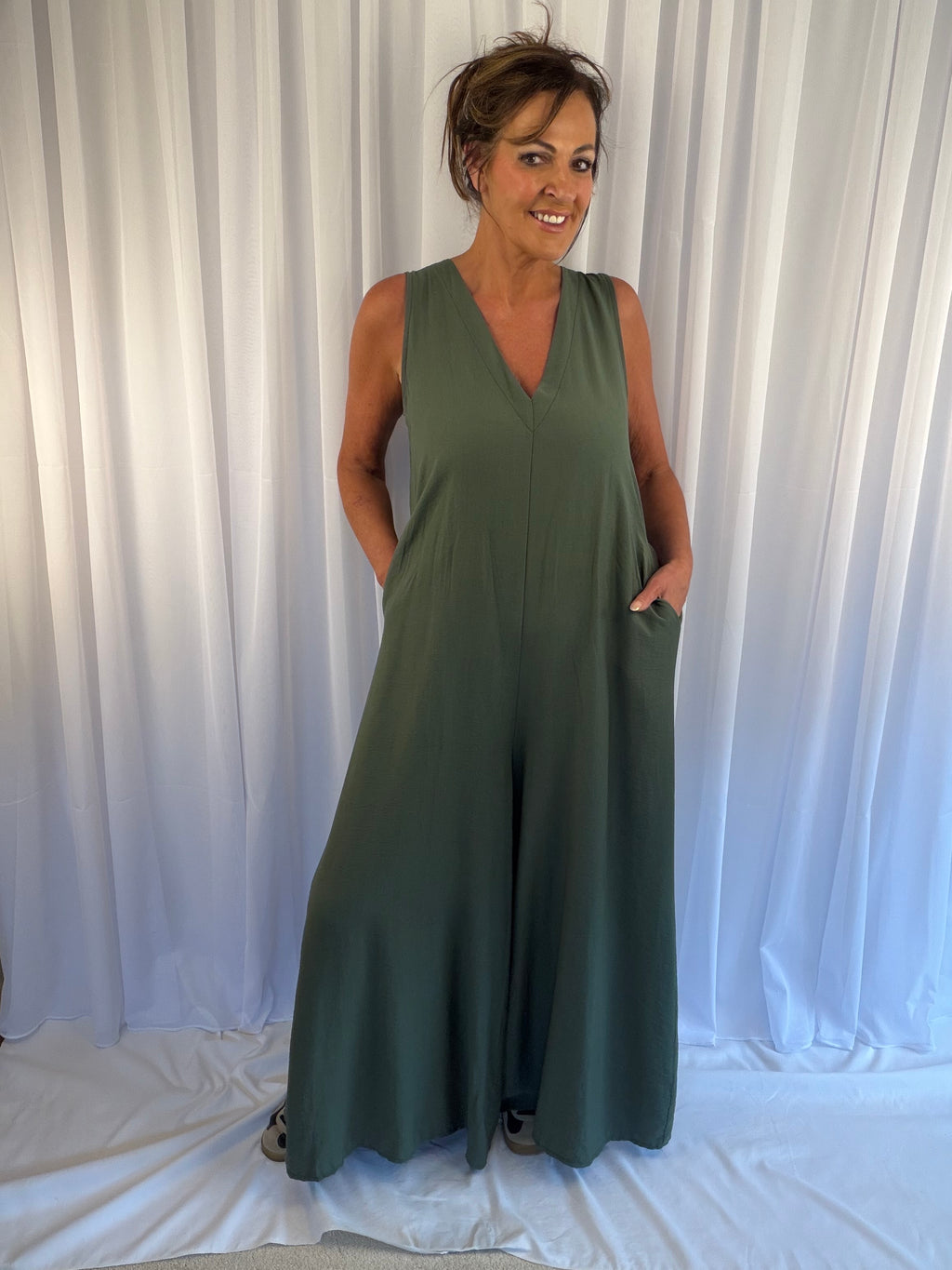 Sleeveless luxe jumpsuit