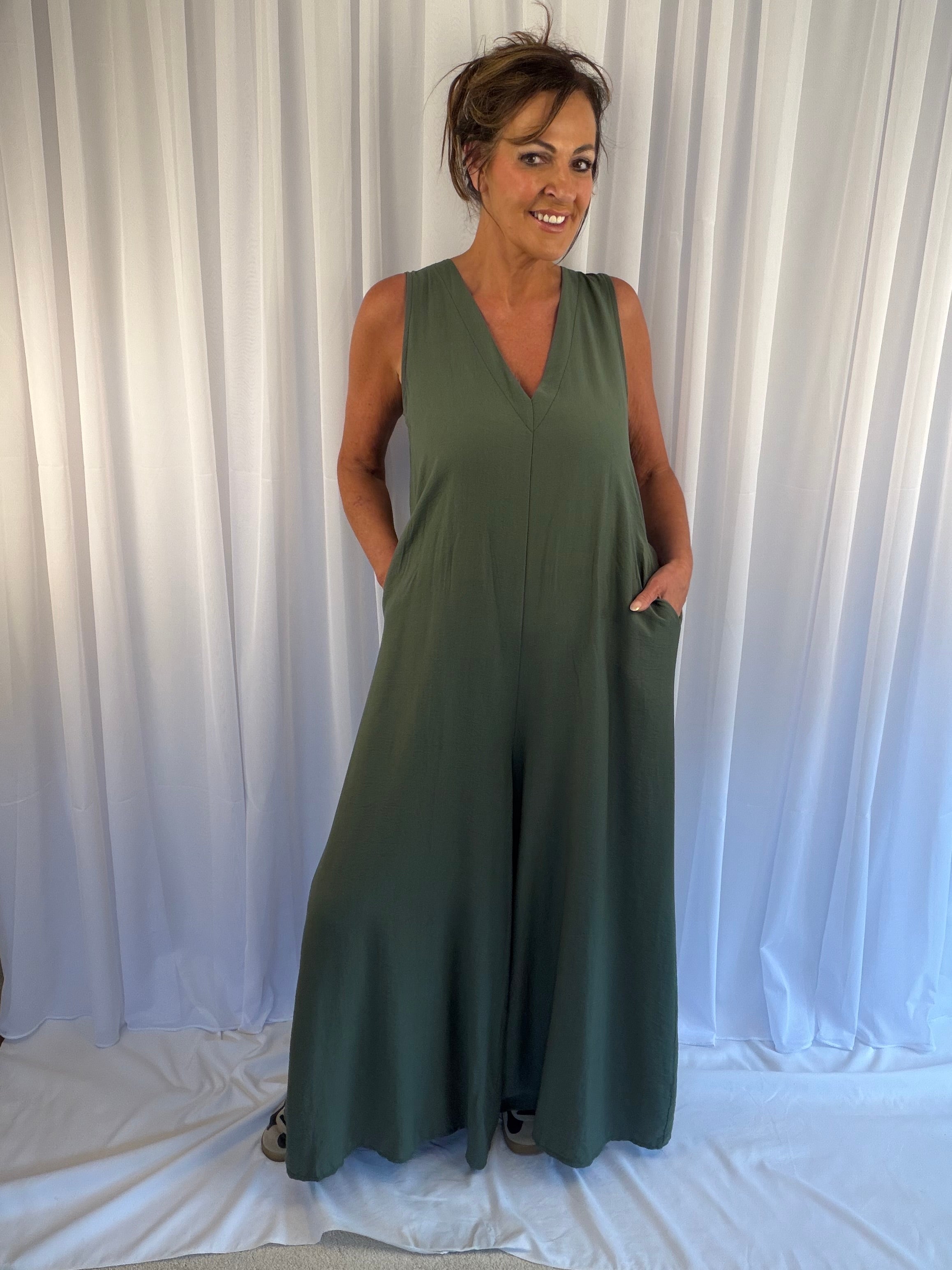Sleeveless luxe jumpsuit