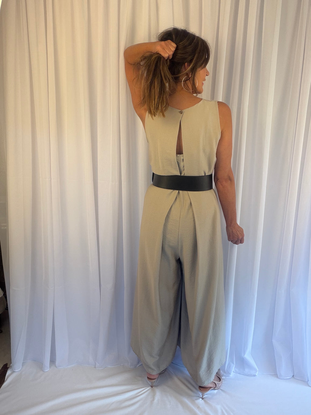 Sleeveless luxe jumpsuit