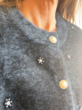 Camille LUXE diamanté/pearl fluffy jacket