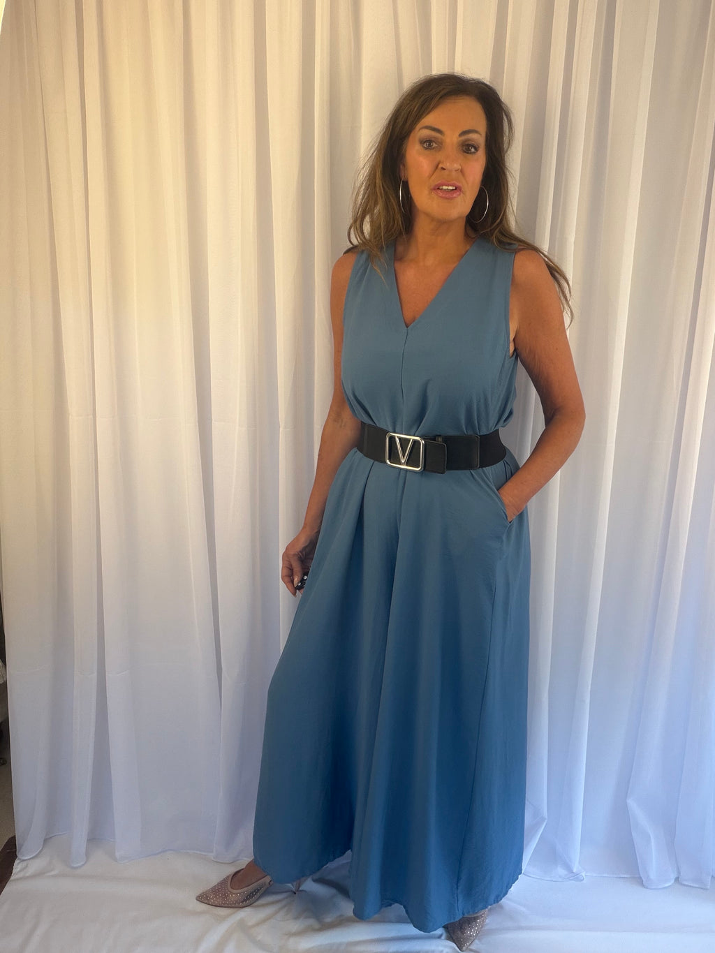 Sleeveless luxe jumpsuit