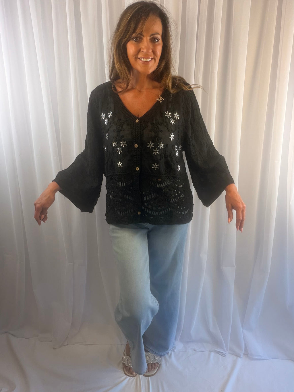 Isla the batwing embellished cardigan