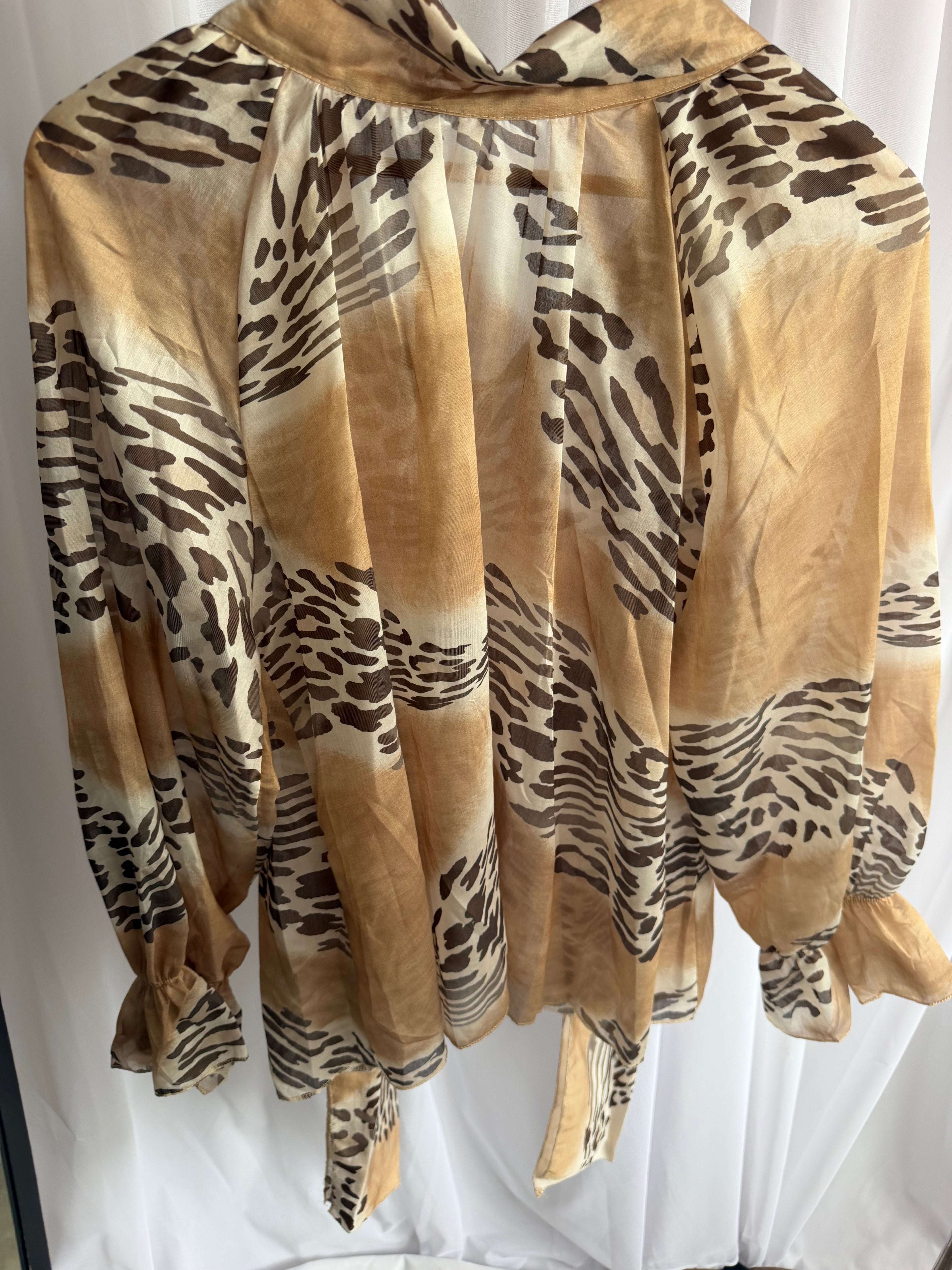 Toria ombre LUXE animal print blouse
