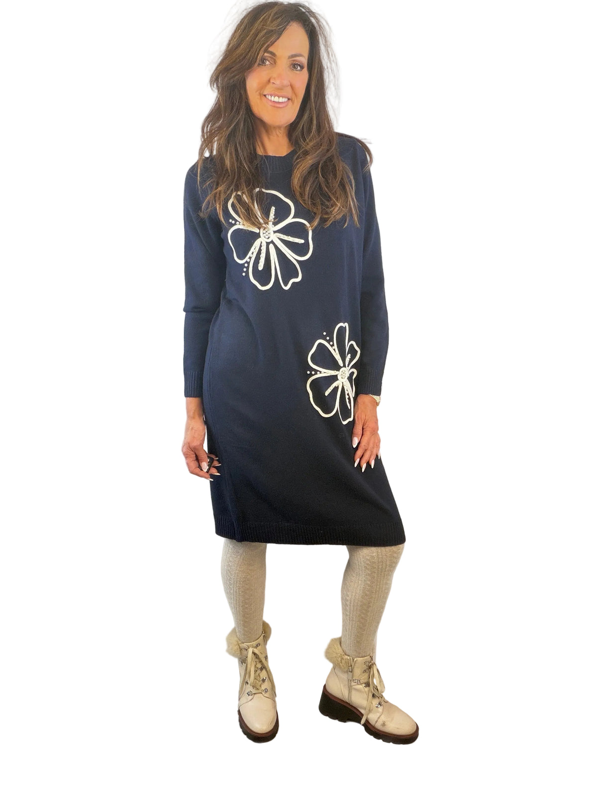Flora Embroidered Knit Dress 10-14/16