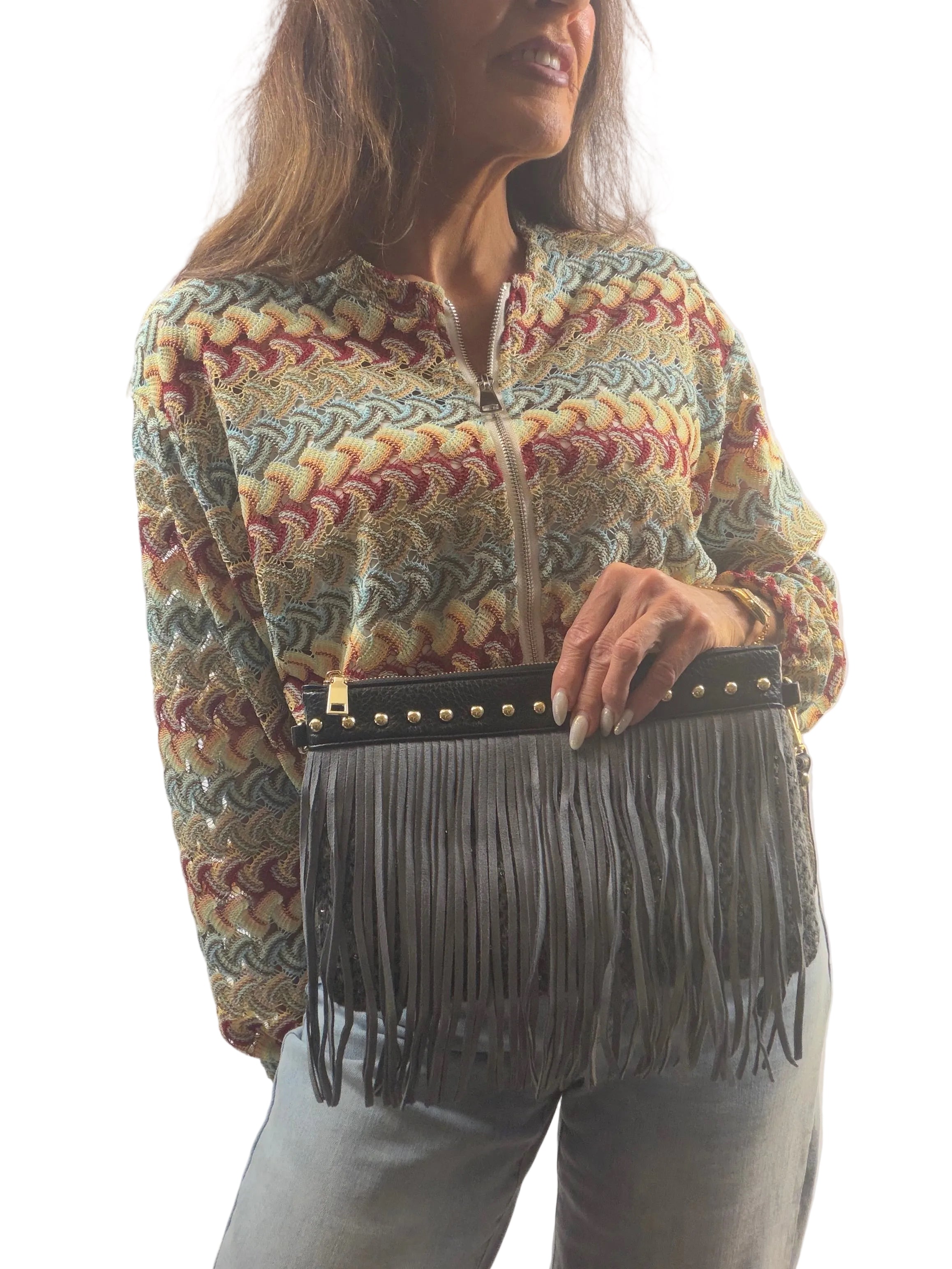Francesca the tassel glitter handbag