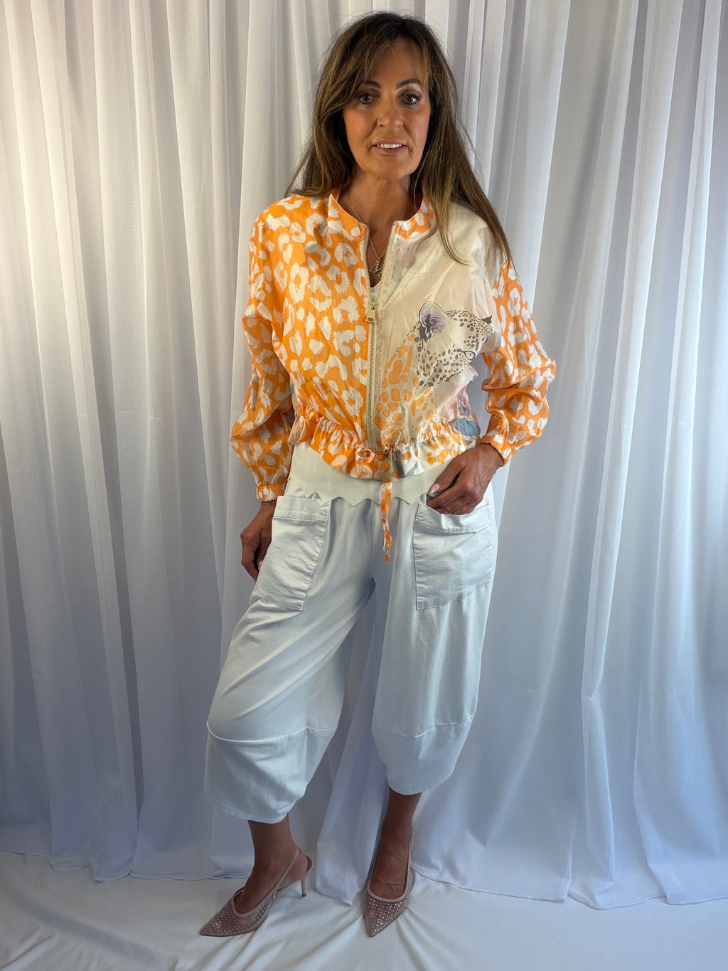 Iona - Animal print bomber jacket