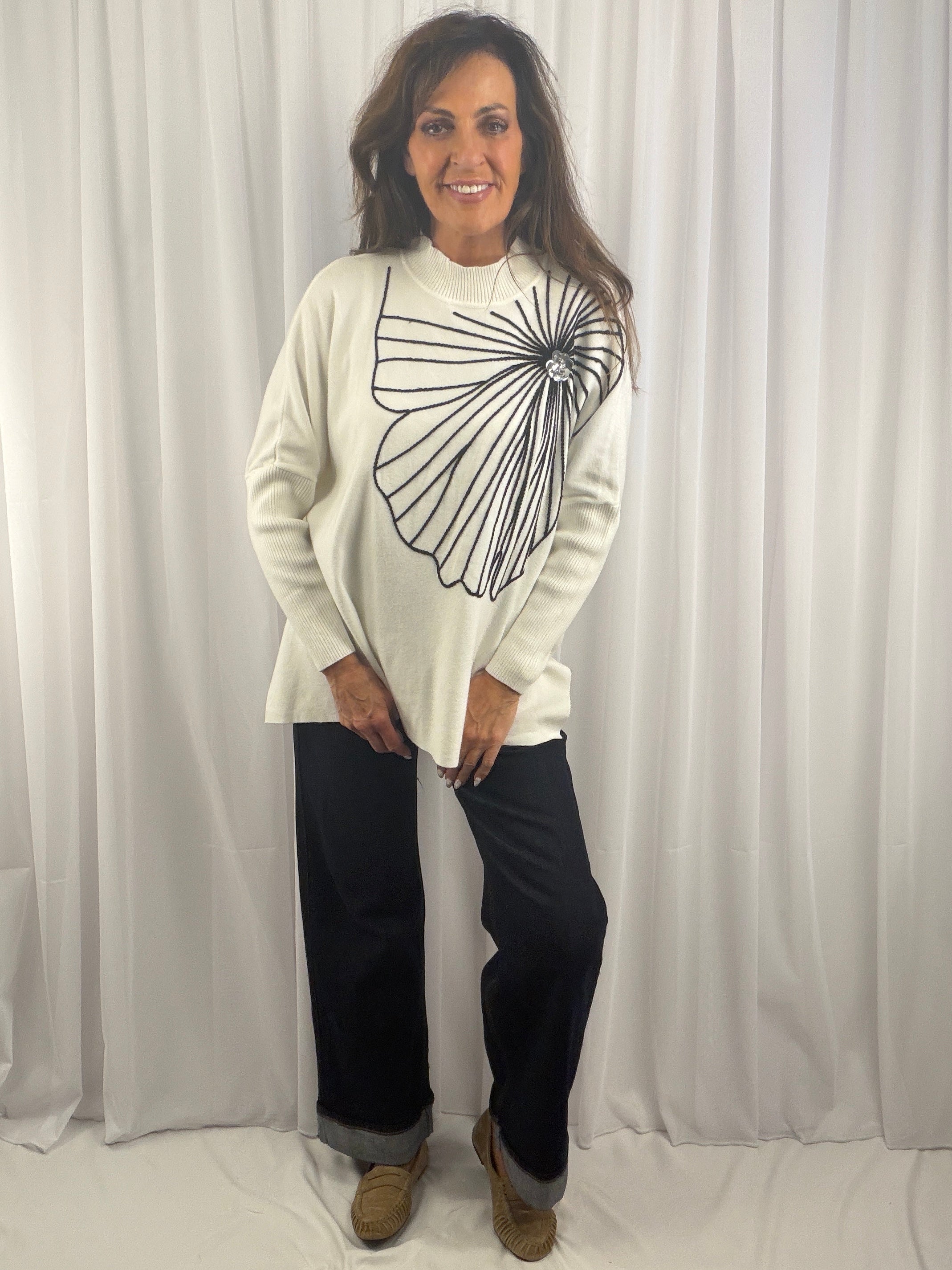 Lily Luxe Flower Jumper — Free Size