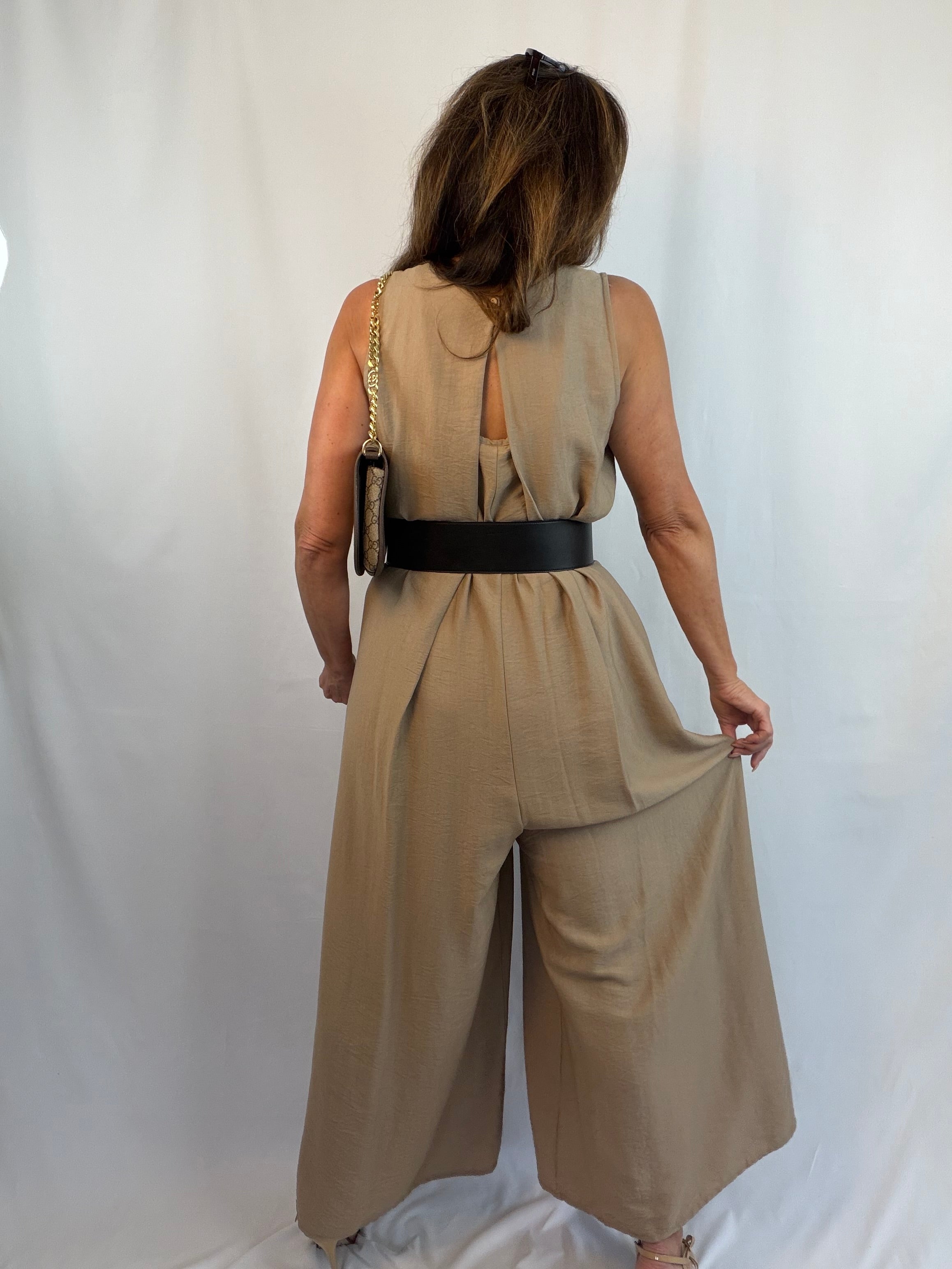 Sleeveless luxe jumpsuit