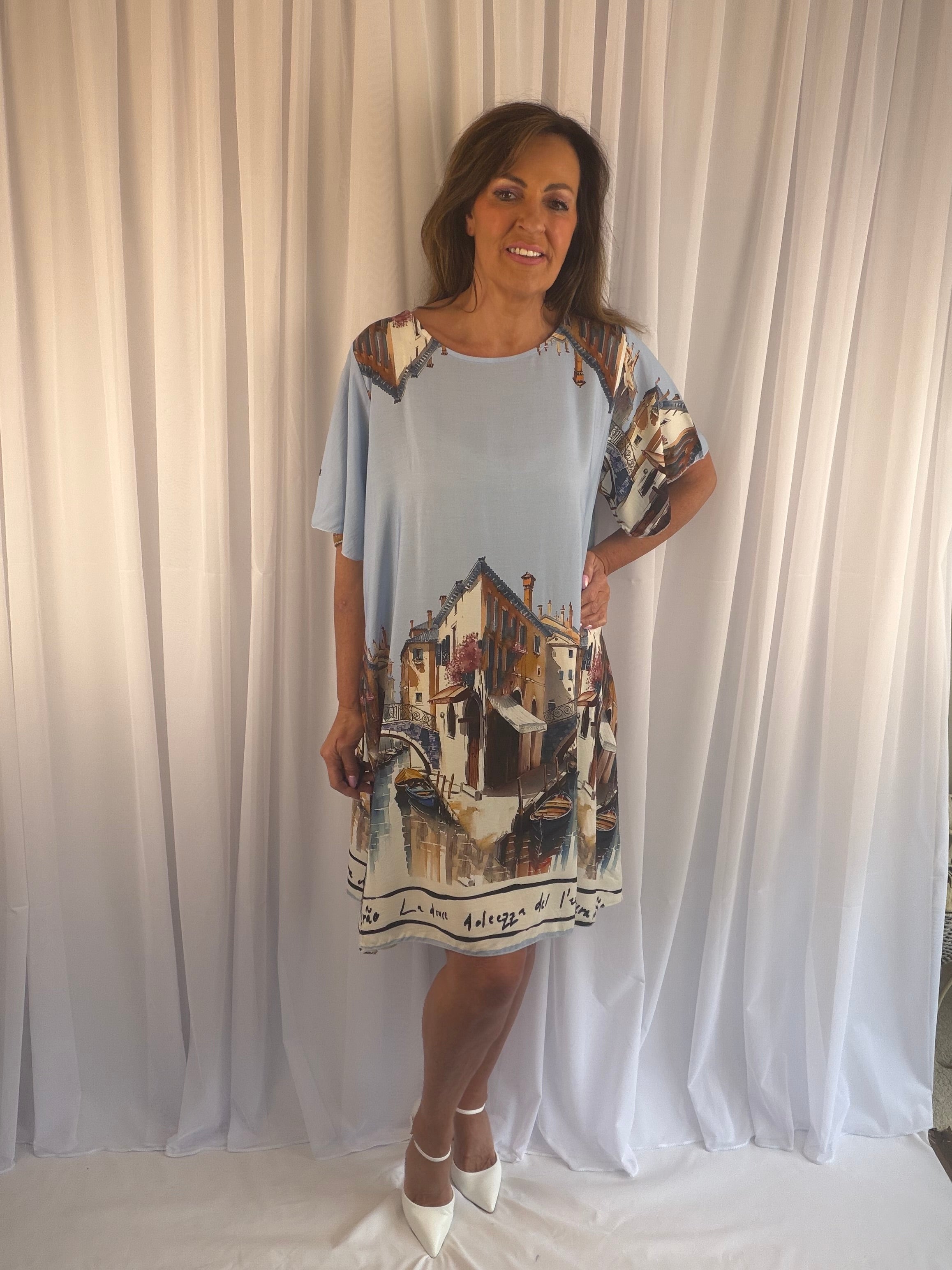 Venice cap sleeve dress