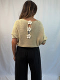 Gold luxe daisy diamante back knit