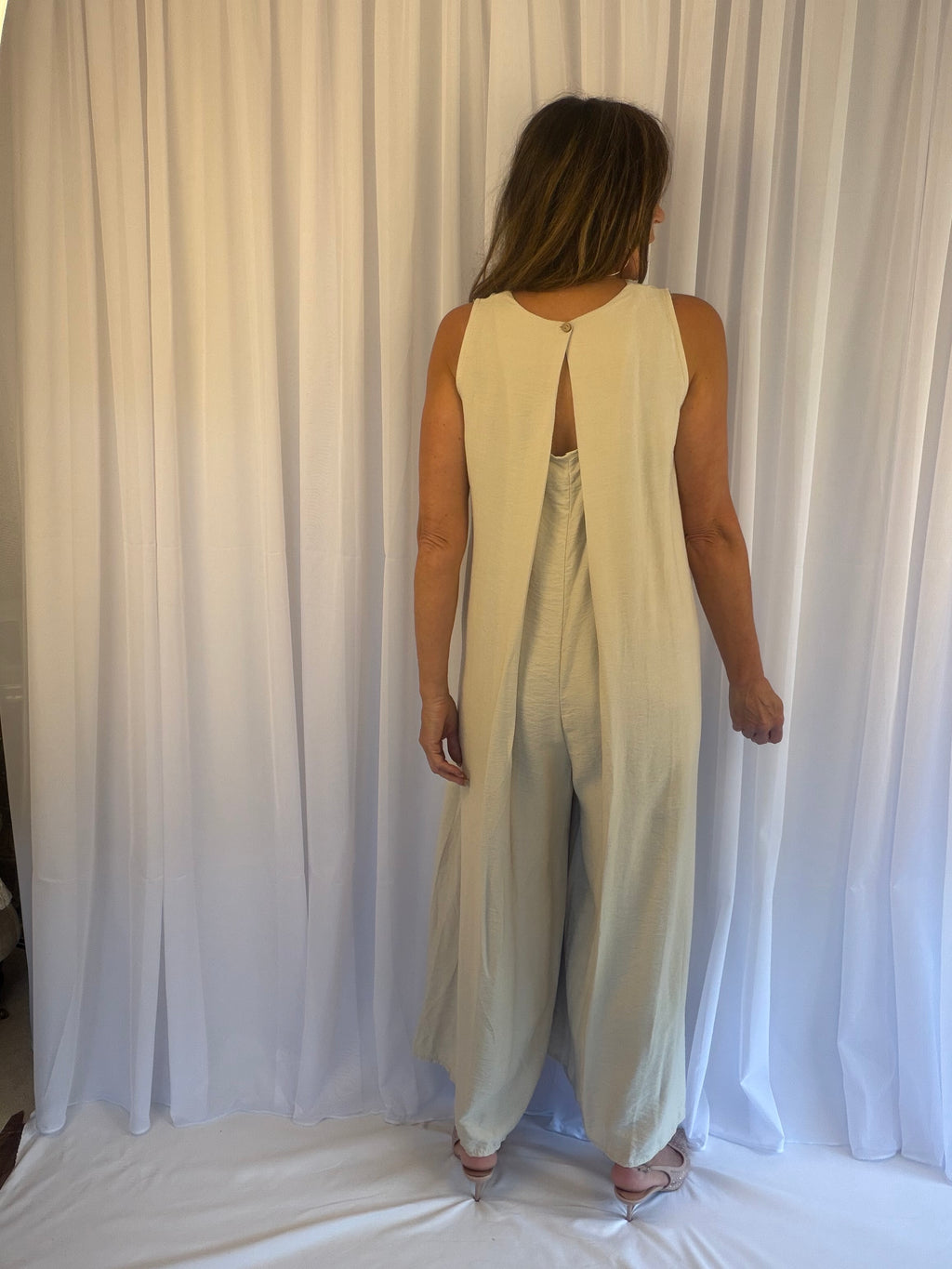 Sleeveless luxe jumpsuit