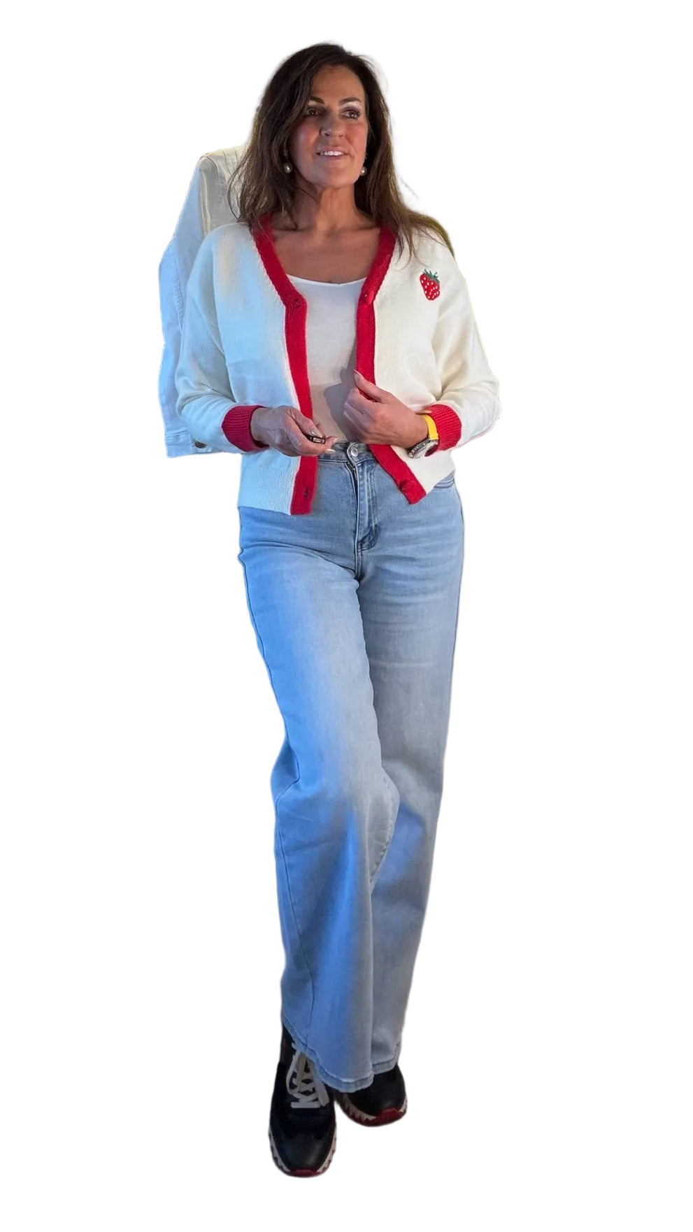 Sally Strawberries & Cream Cardigan