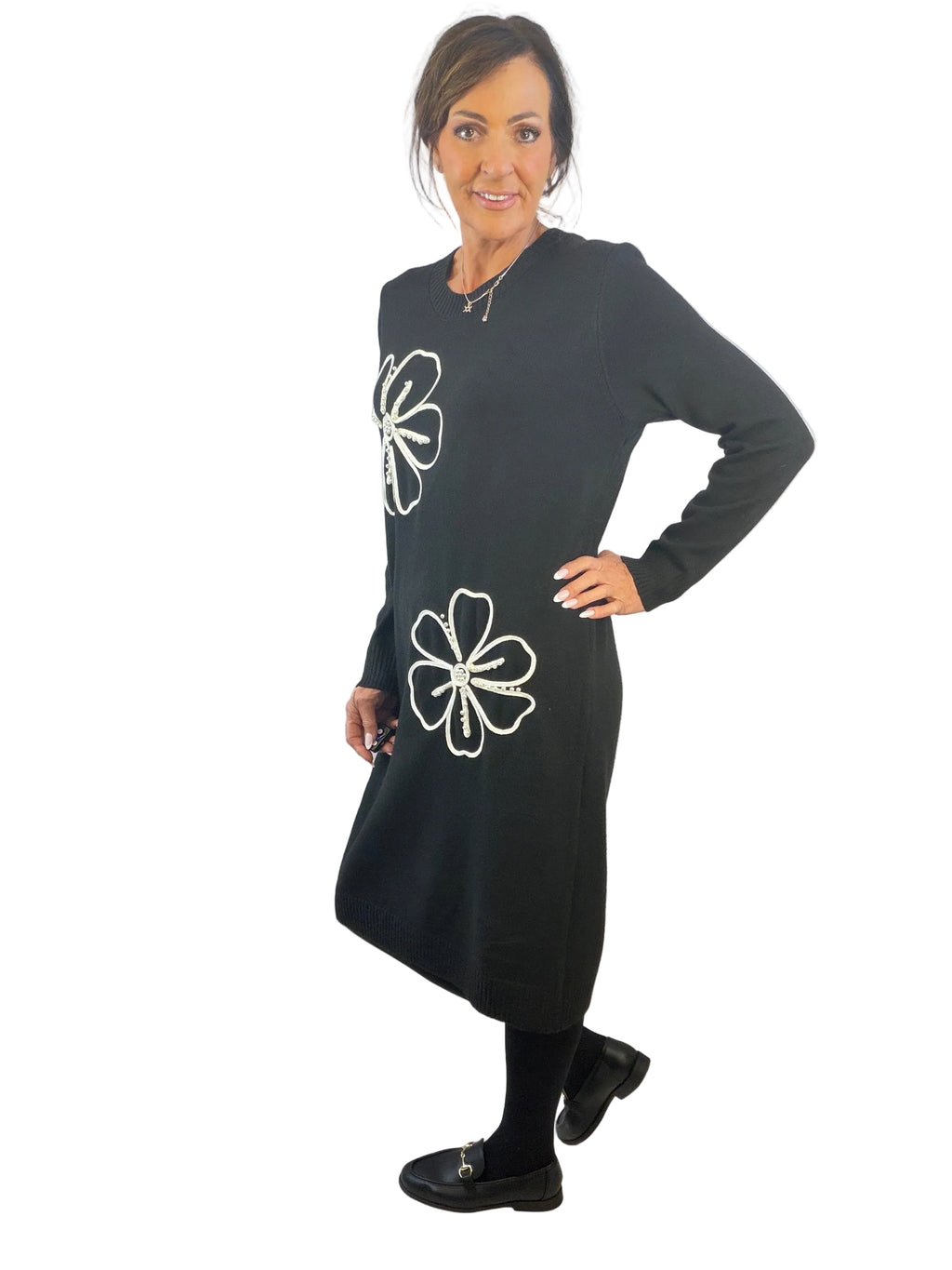 Flora Embroidered Knit Dress 10-14/16