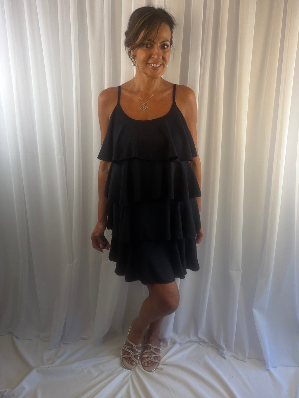 Roxy Ruffle tiered dress (short)