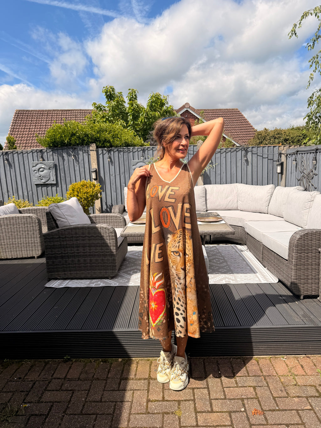 LOVE, LOVE, LOVE shimmer dress