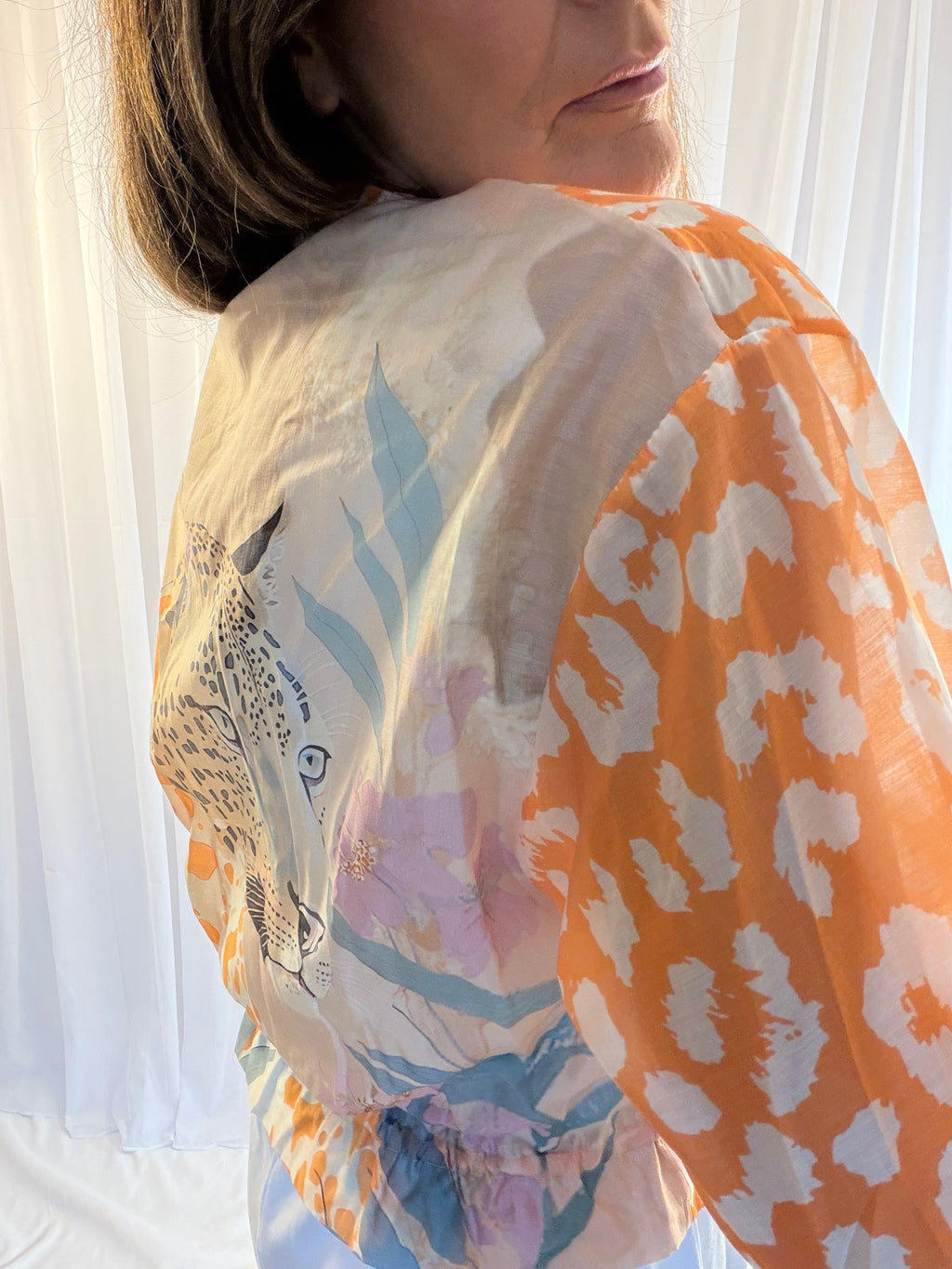 Iona - Animal print bomber jacket