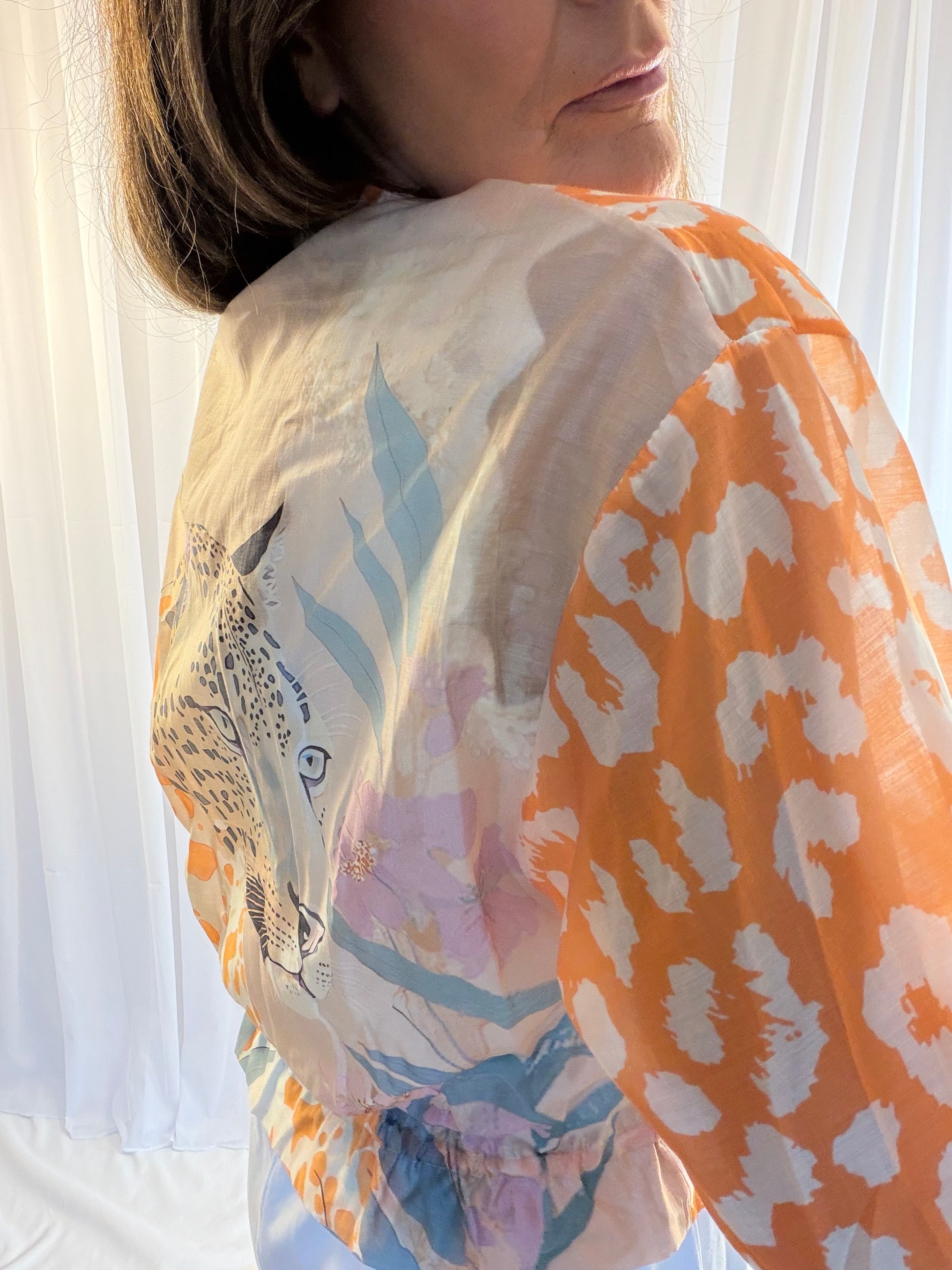 Iona - Animal print bomber jacket
