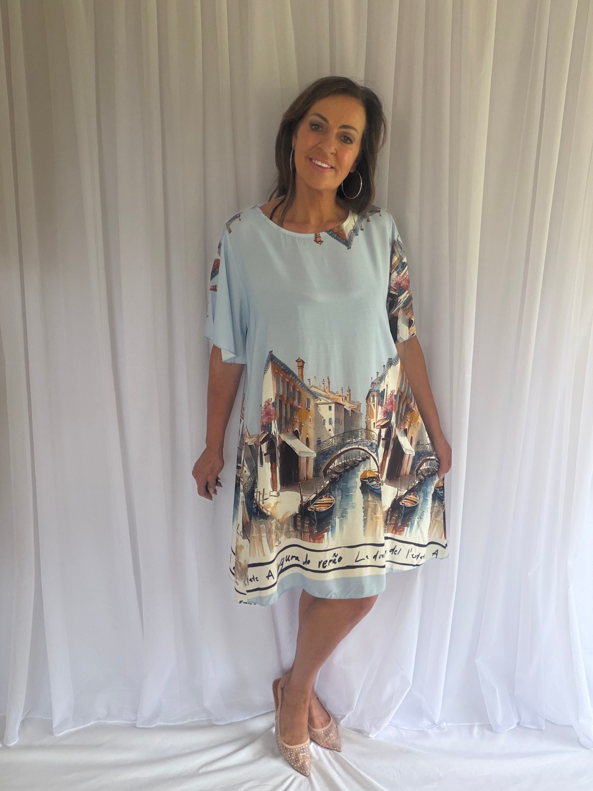 Venice cap sleeve dress
