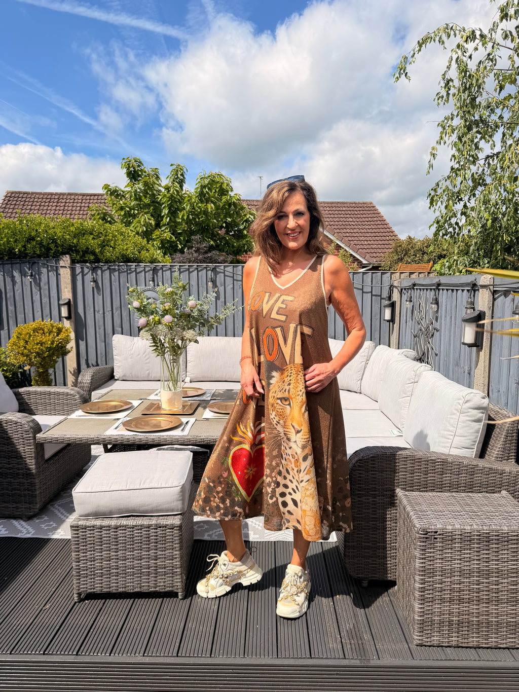 LOVE, LOVE, LOVE shimmer dress