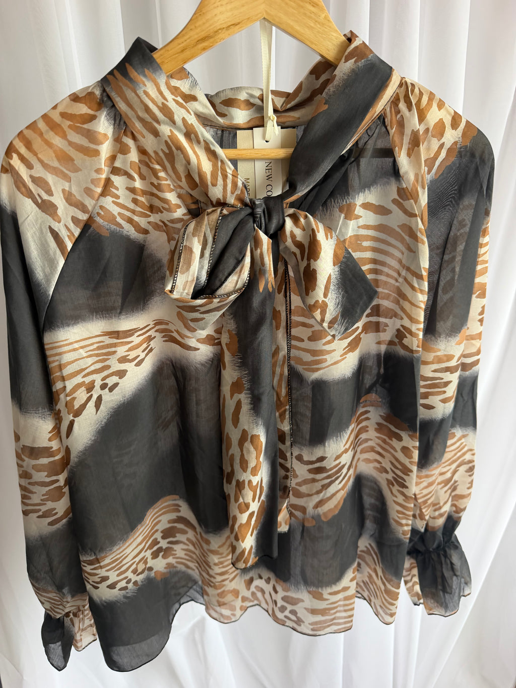 Toria ombre LUXE animal print blouse