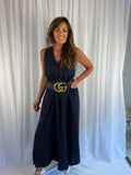 Sleeveless luxe jumpsuit