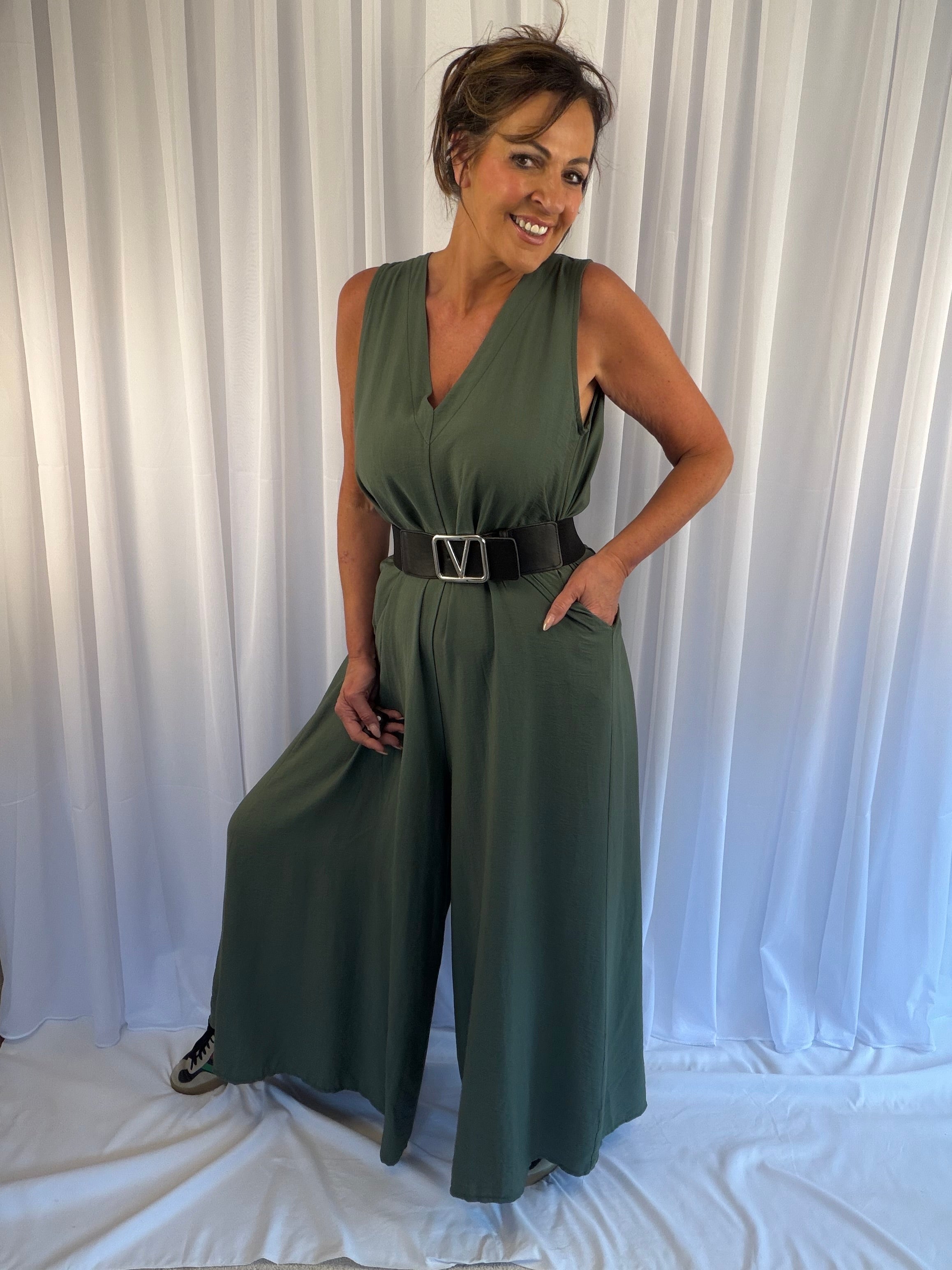 Sleeveless luxe jumpsuit