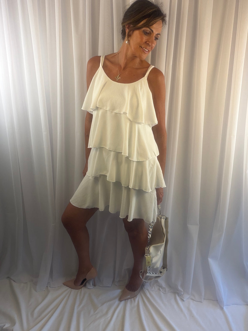 Roxy Ruffle tiered dress (short)