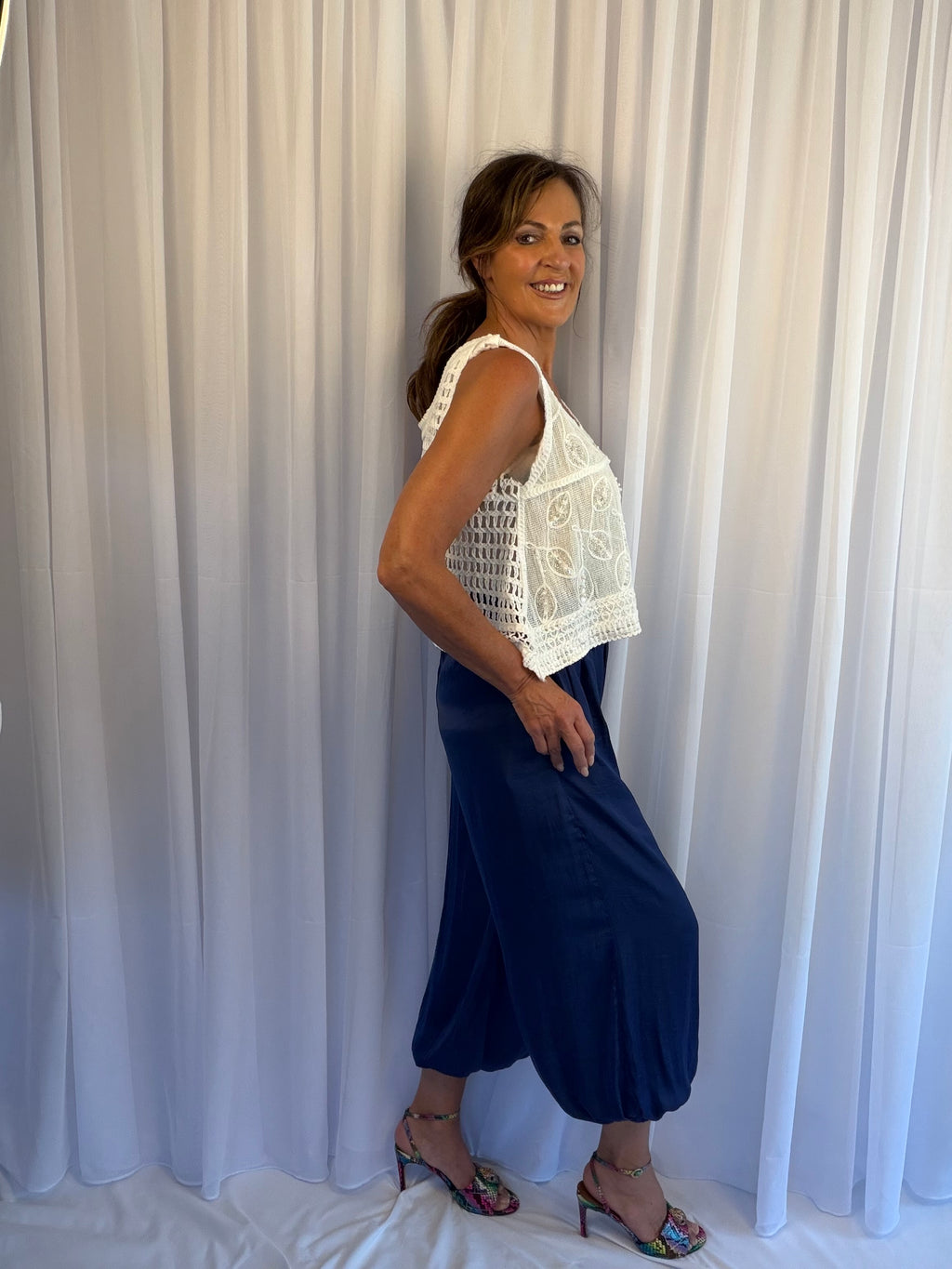 Bella balloon leg silky trousers