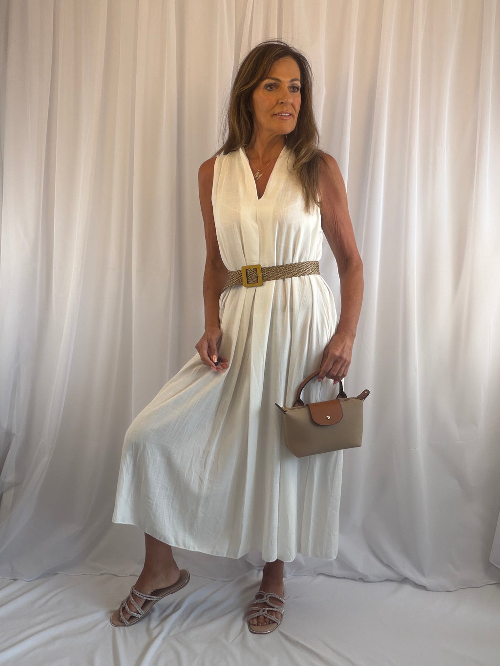 Lucia the V neck maxi