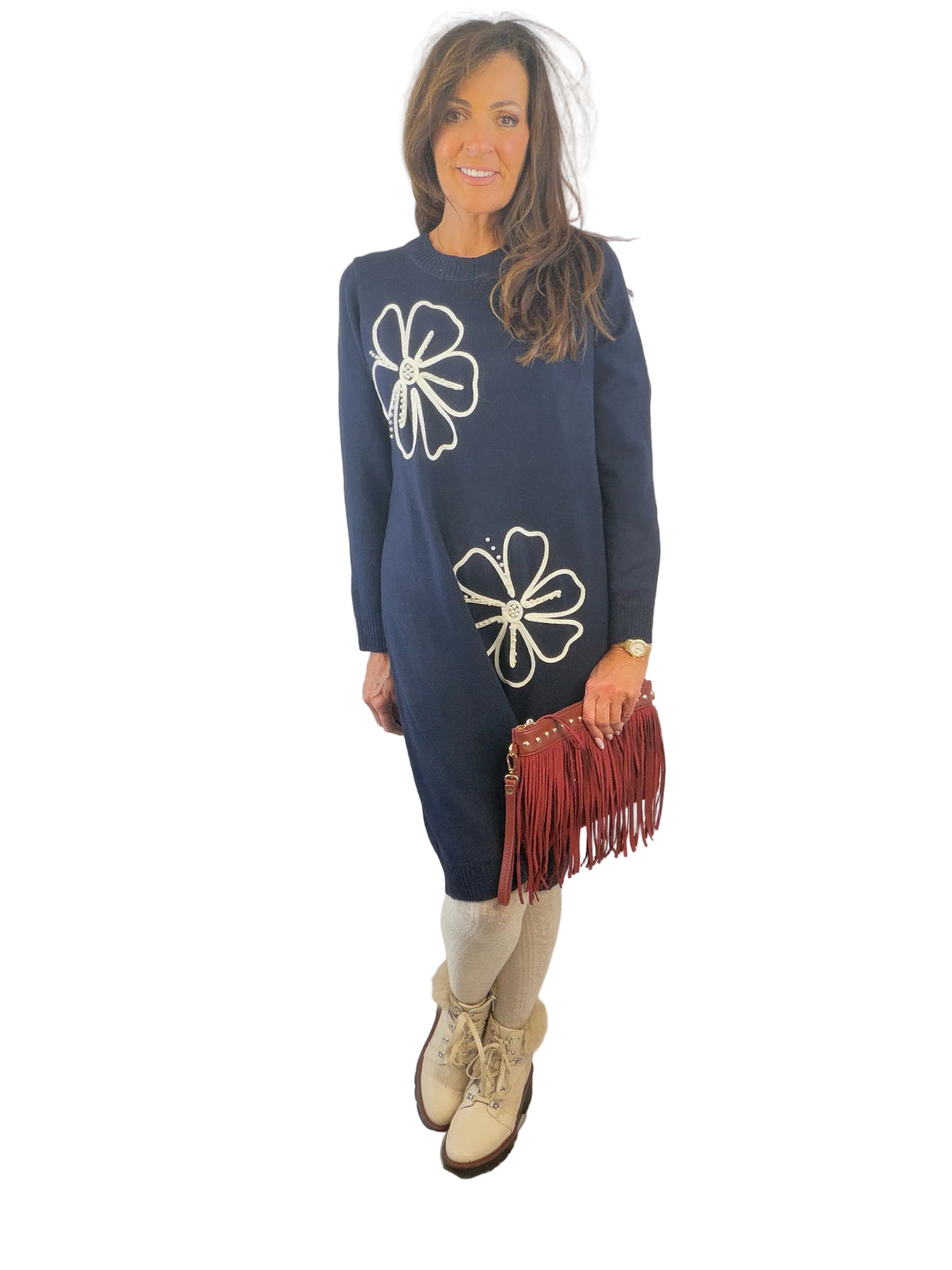 Flora Embroidered Knit Dress 10-14/16