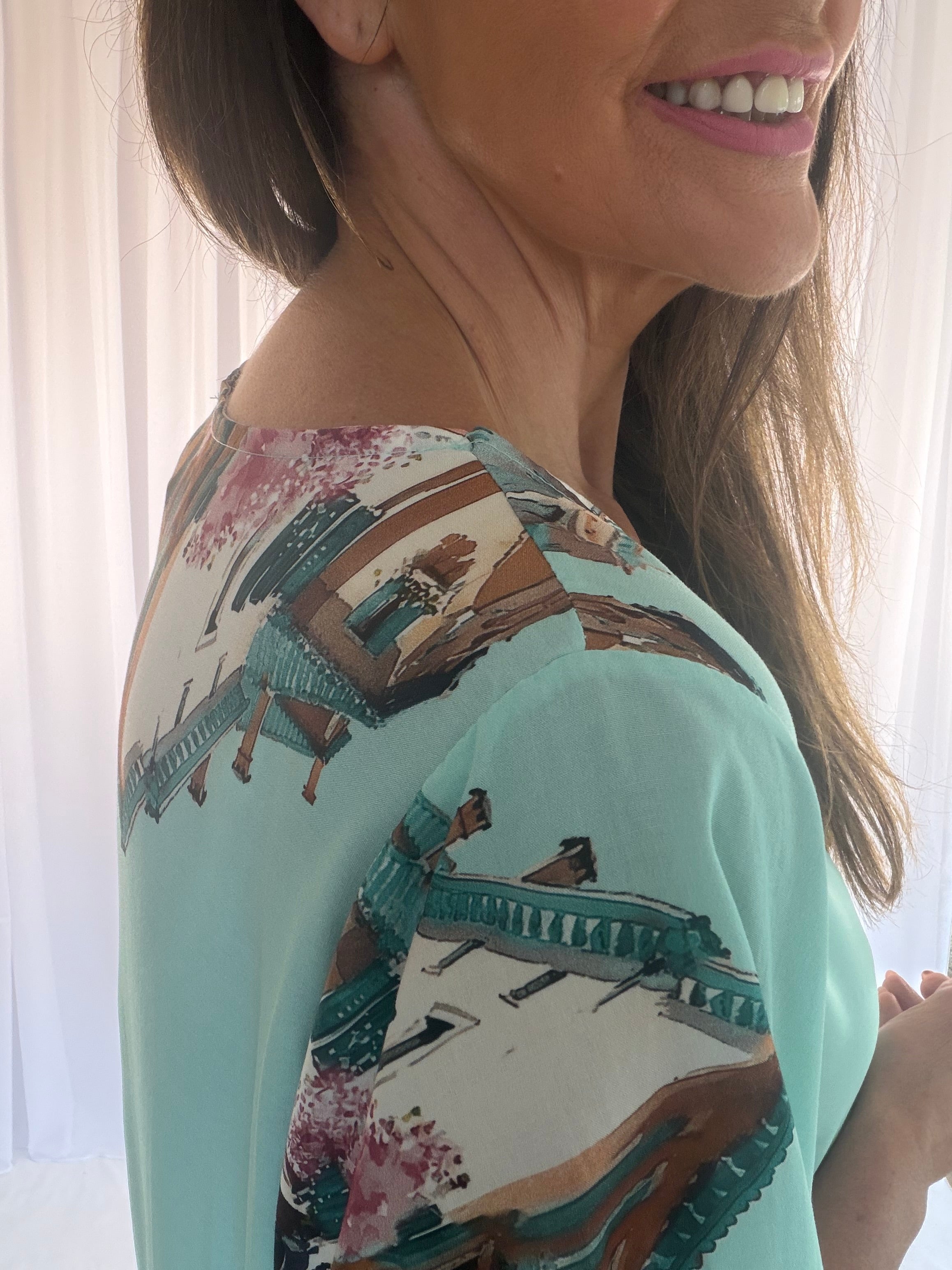 Venice cap sleeve dress