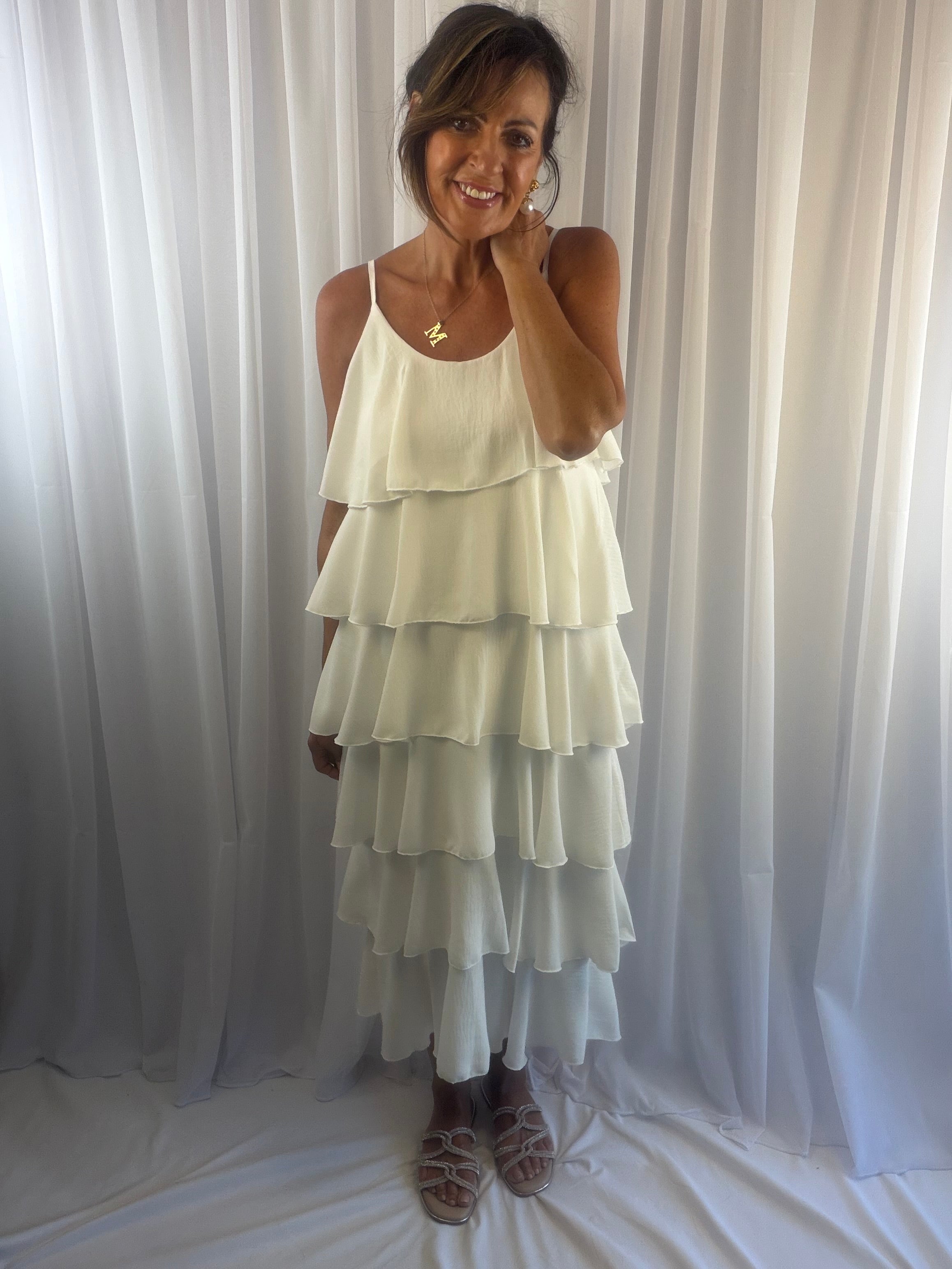 Roxy ruffle tiered maxi dress