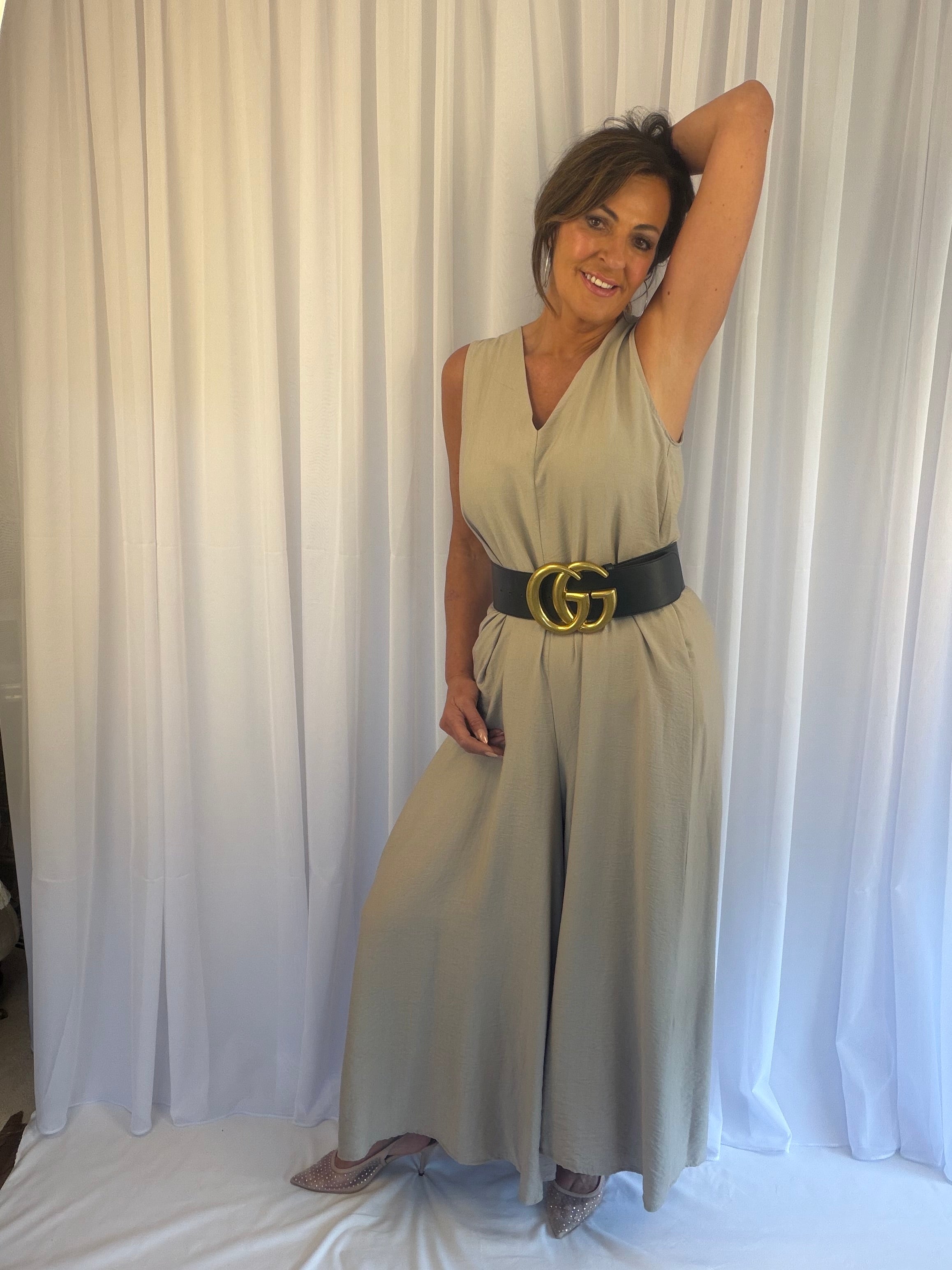 Sleeveless luxe jumpsuit