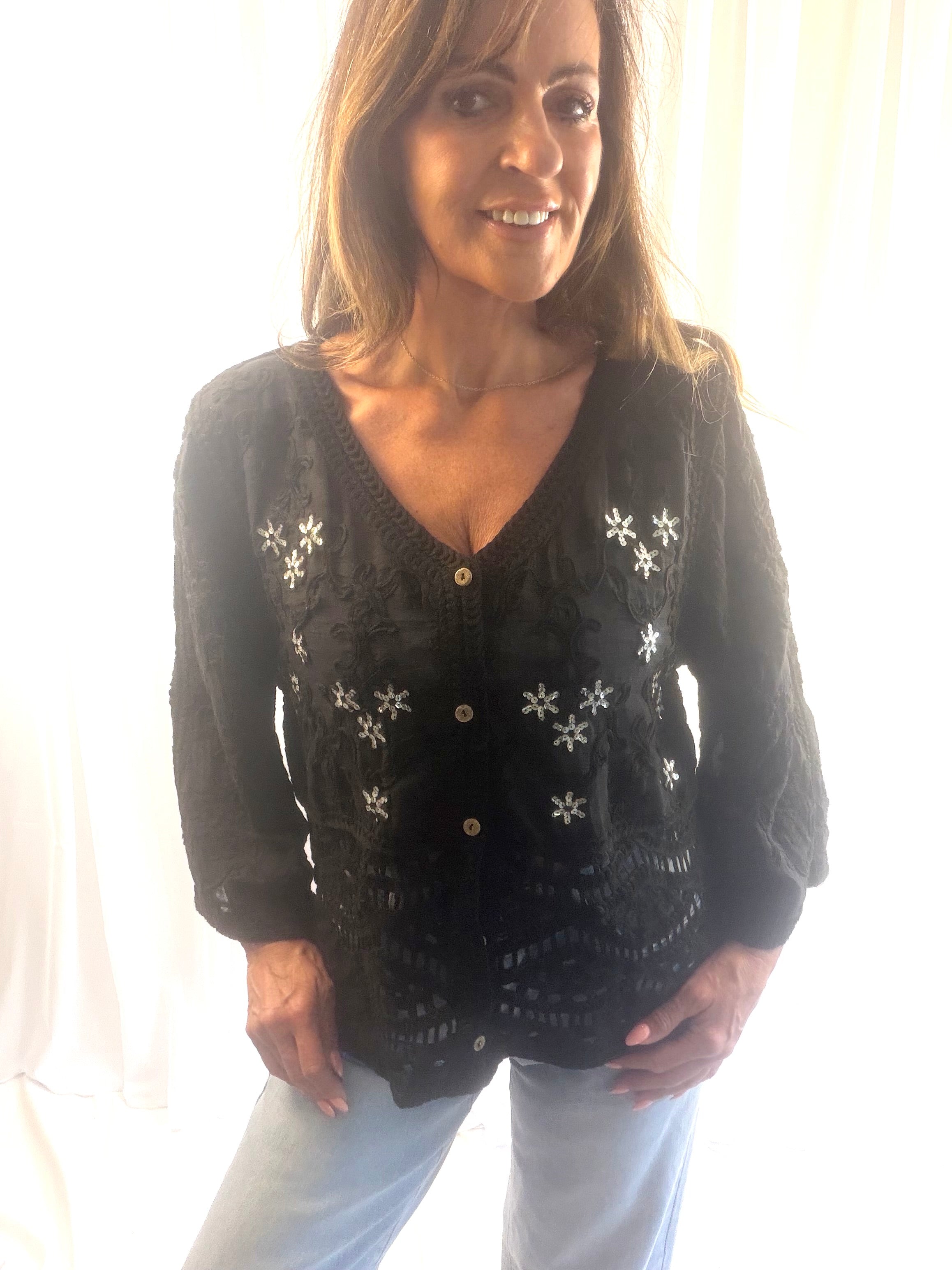 Isla the batwing embellished cardigan