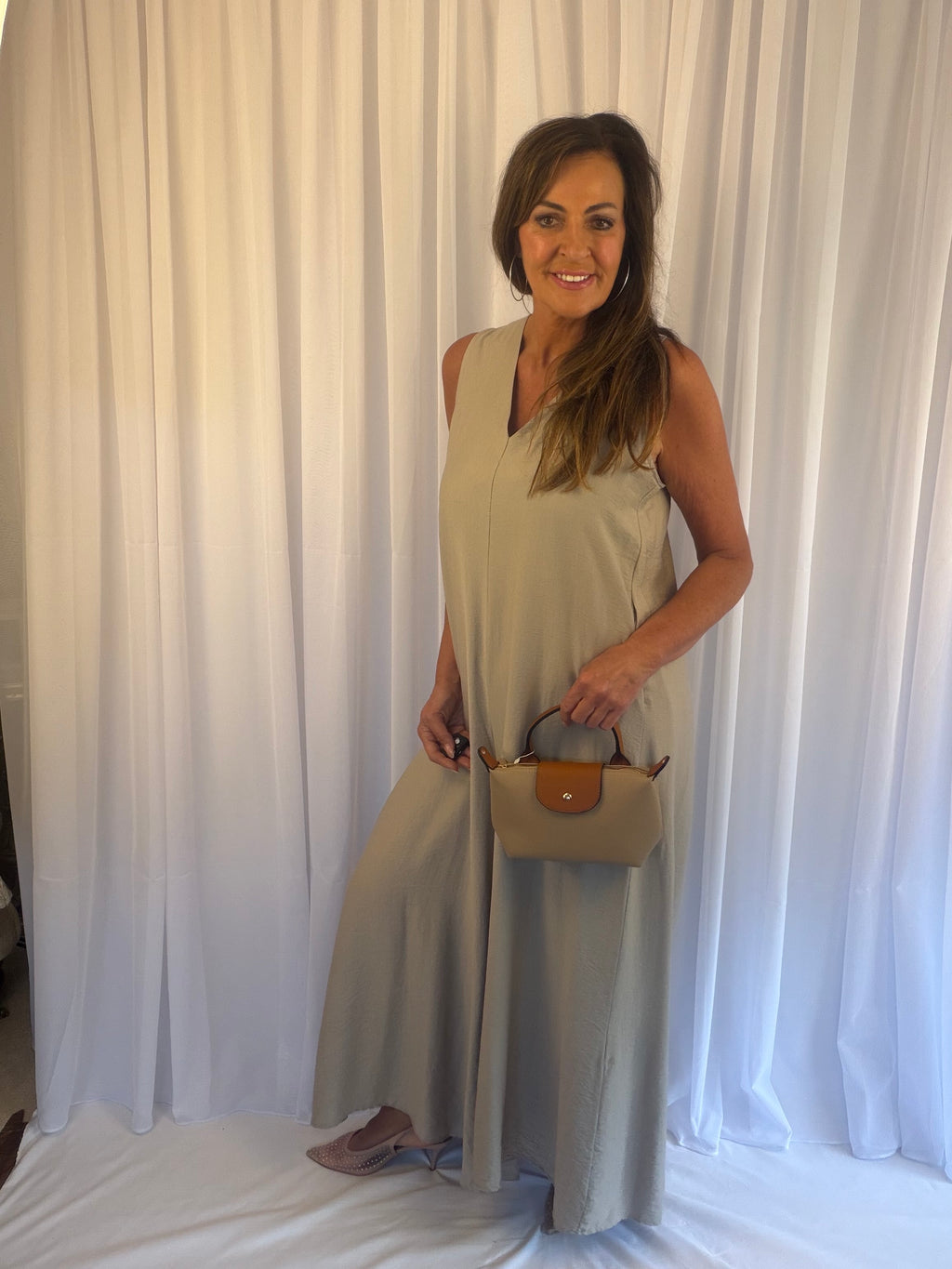 Sleeveless luxe jumpsuit