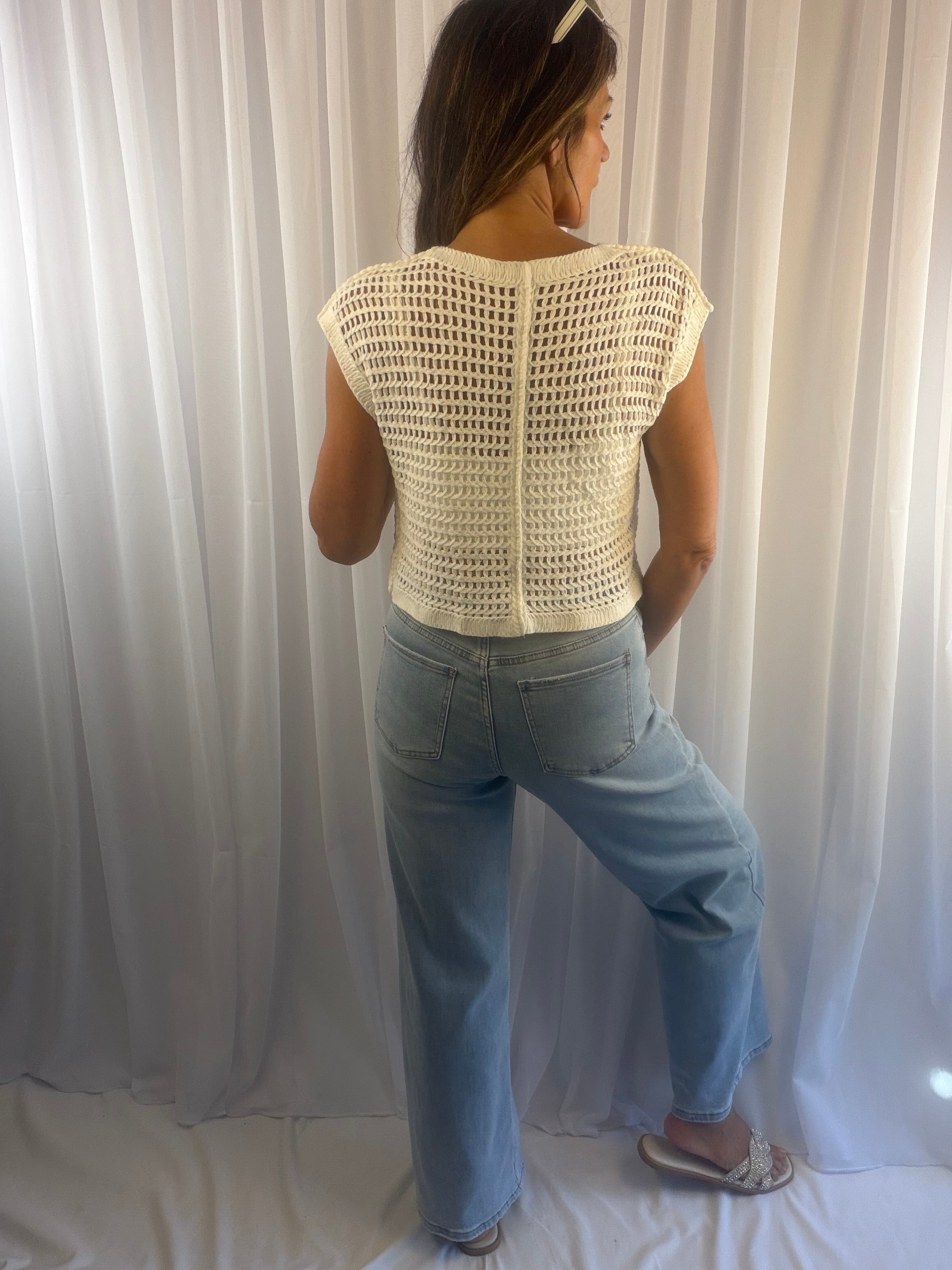 Carina crochet embellished  waistcoat
