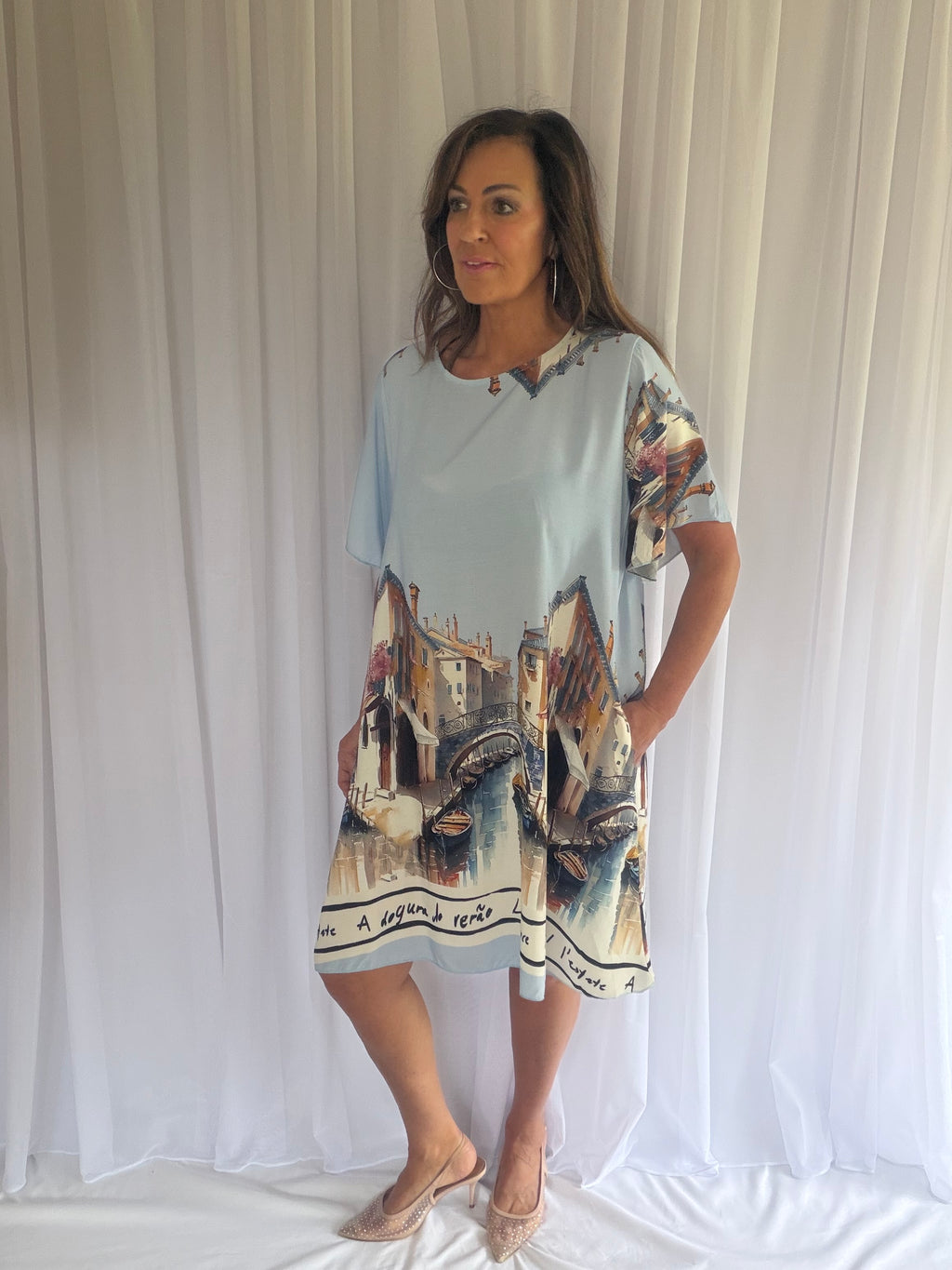 Venice cap sleeve dress