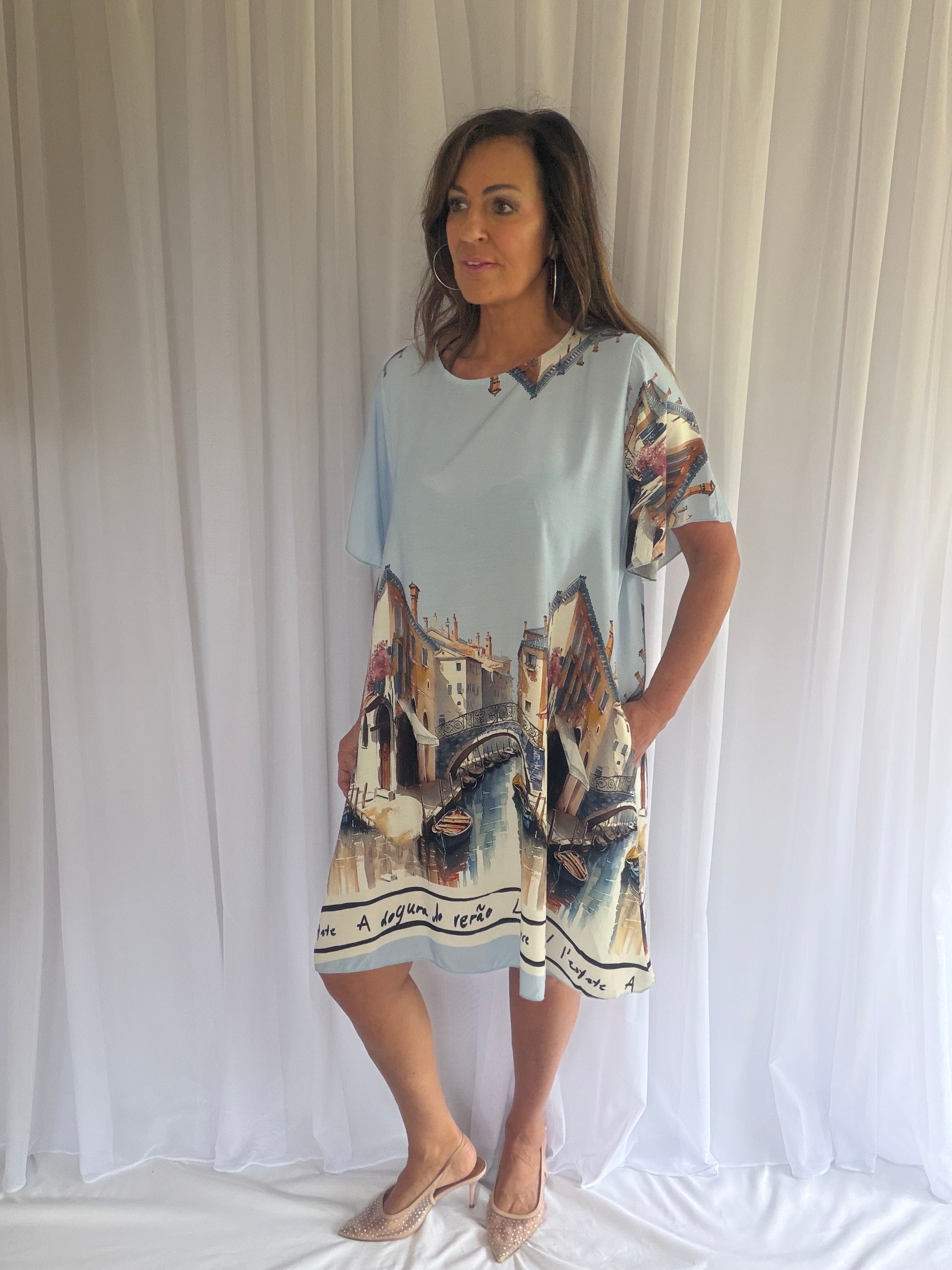 Venice cap sleeve dress