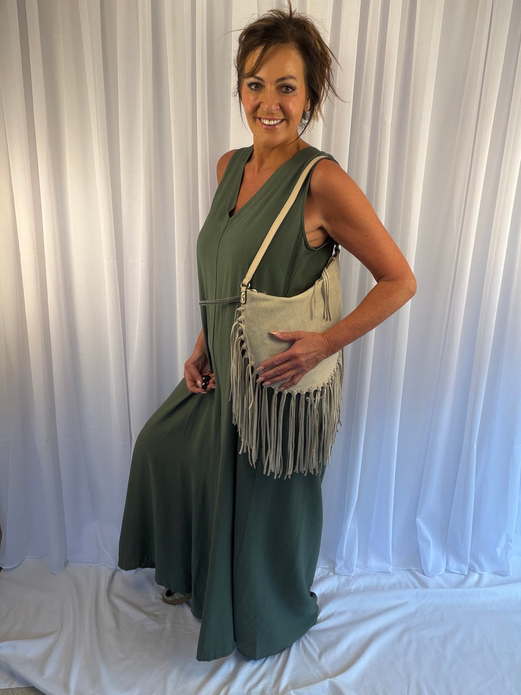 Sleeveless luxe jumpsuit
