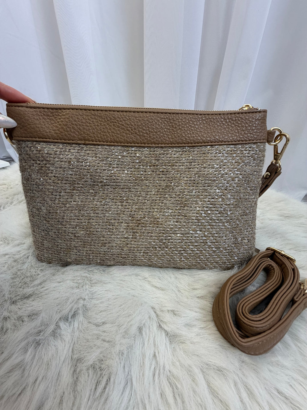 Francesca the tassel glitter handbag