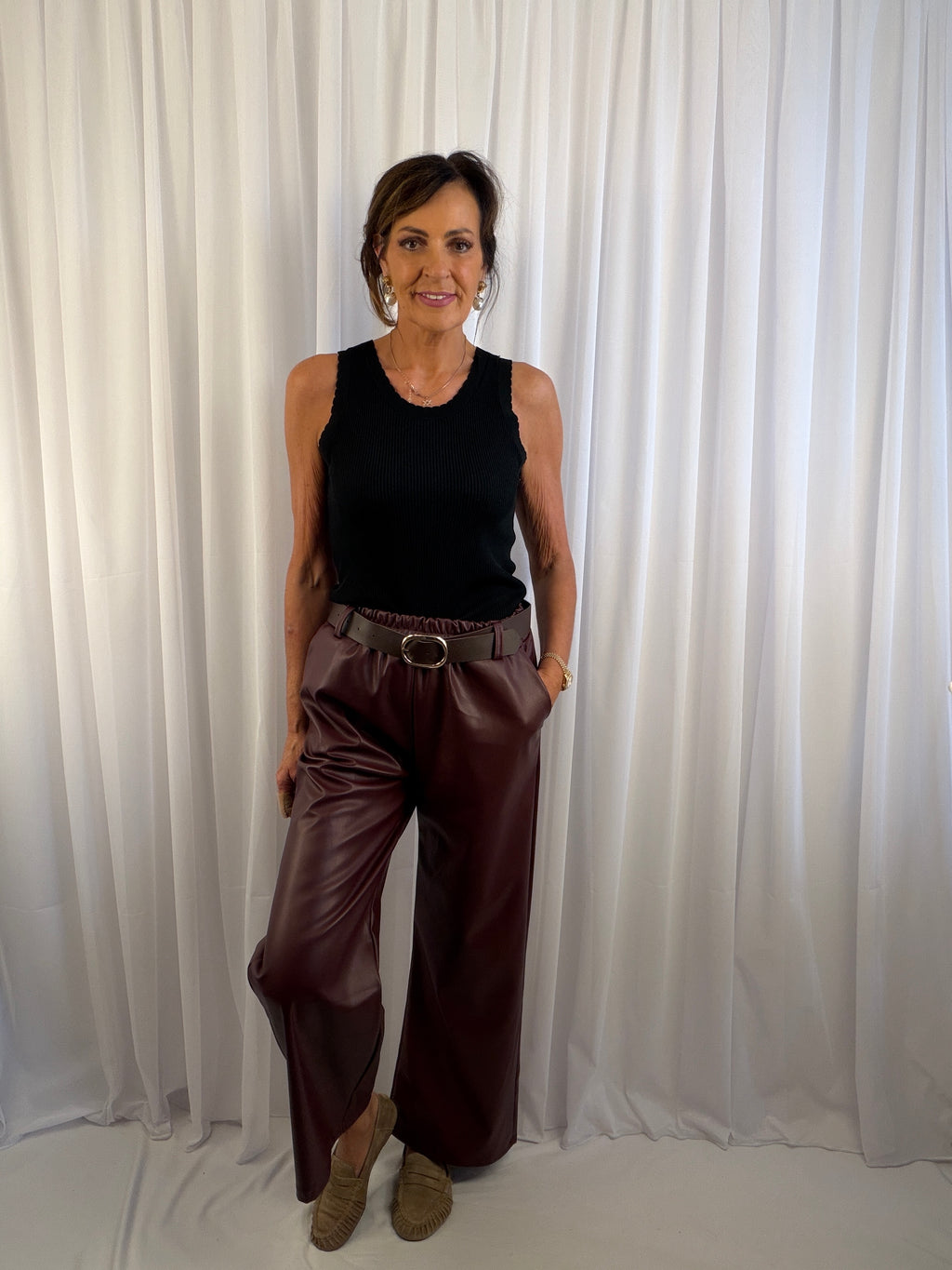 Felicity Faux leather trousers